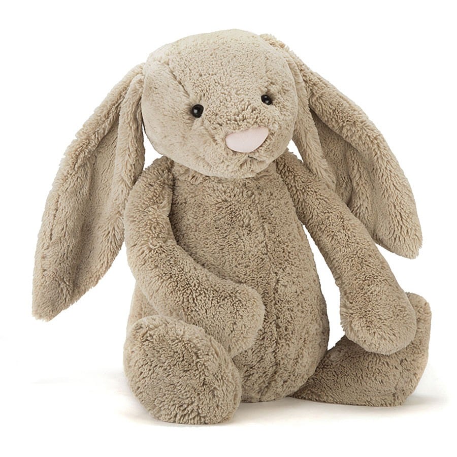 Bashful Beige Bunny is a popular fellow with scrummy-soft Jellycat fur and lovely long flopsy ears mean that with just one cuddle, you’ll never want to let go. Irresistibly cute and a perfect gift for boys or girls. Everyone treasures this little beige bunny. Dimensions: 43" x 18". Suitable from birth. Hand wash only.