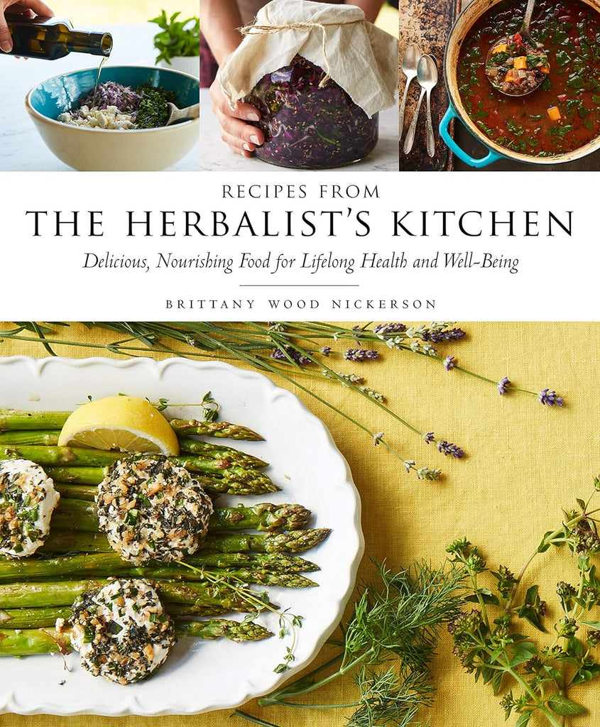 In Recipes from the Herbalist’s Kitchen, the author reveals how the kitchen can be a place of true awakening for the senses and spirit, as well as deep nourishment for the body. With in-depth profiles of favorite culinary herbs such as dill, sage, basil, and mint. 110 original recipes. Hardcover. 312 pages.