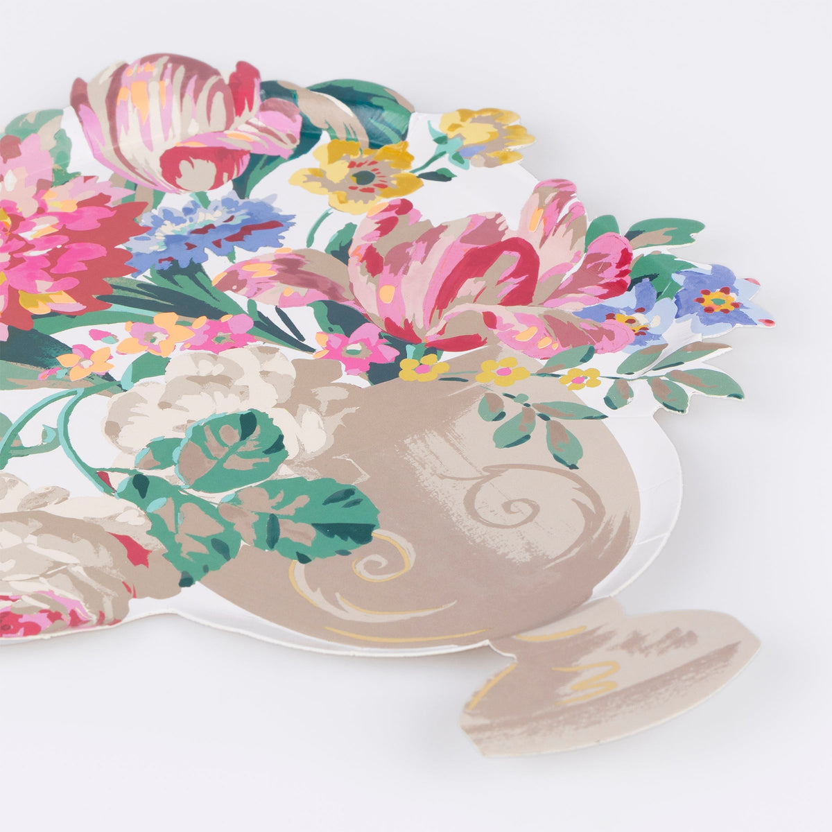 ROCOCO FLORAL VASE PAPER PLATES