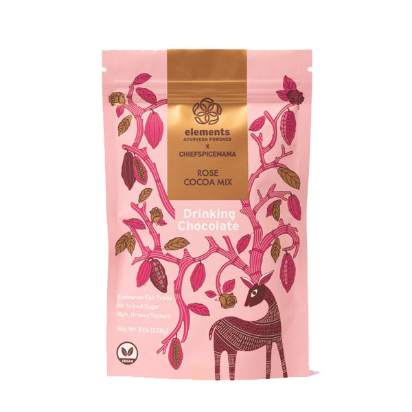 Introducing Elements Truffles Drinking Chocolate Mix infused with gourmet botanicals. Vegan. All Plant-Based. Sweetened with Coconut Palm Sugar. Handmade in micro-batches. Made with only four main ingredients This mix turns into a decadent Barcelona style hot chocolate. 8oz bag.