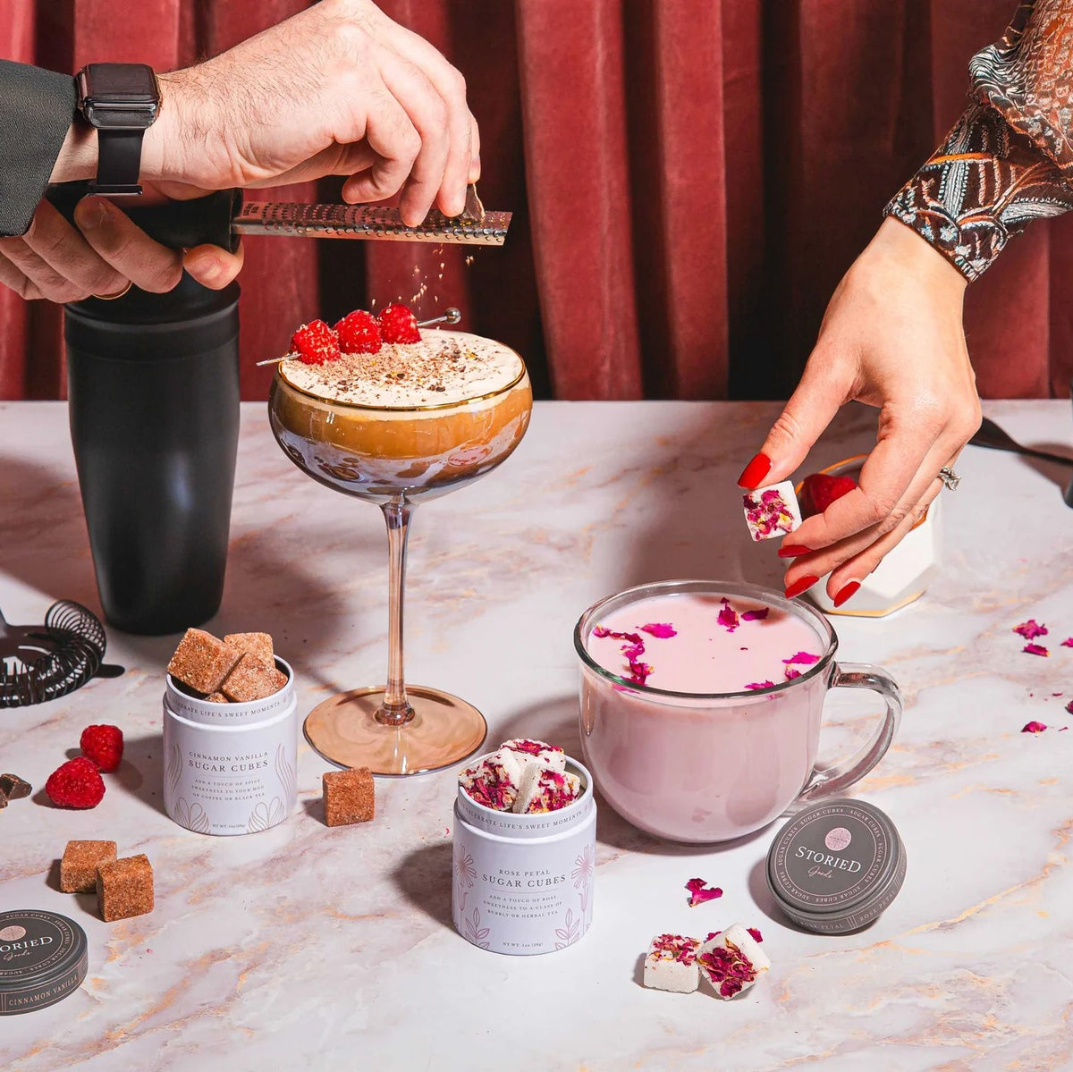 ROSE PETAL SUGAR CUBES