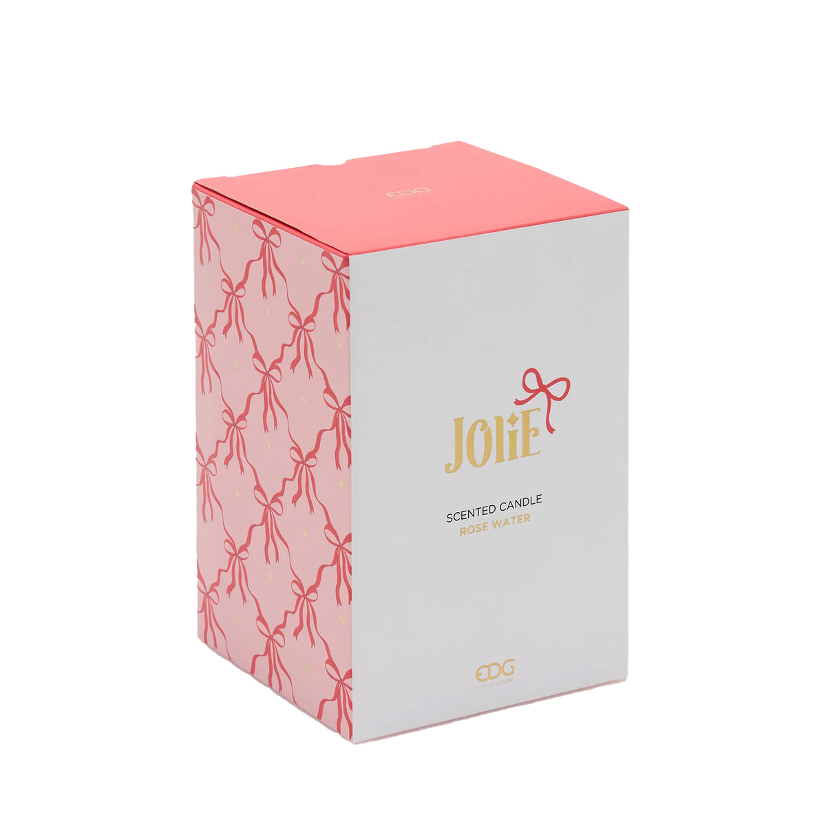 ROSE WATER SCENTED CANDLE IN BOW-TOPPED JAR