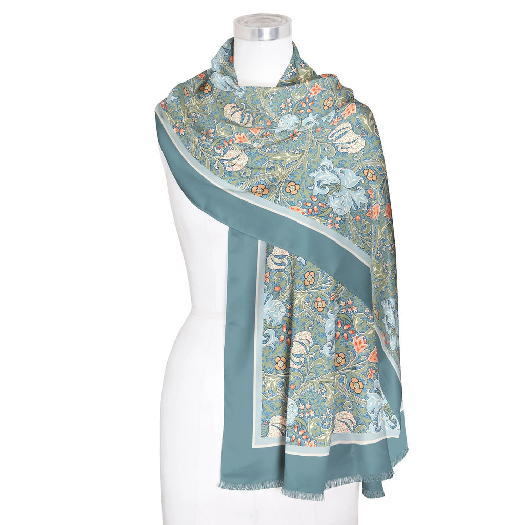 Wrap yourself in our luxurious wearable art by William Morris with this stylish and silky-soft shawl. This oversized shawl can be worn as a scarf or wrap.