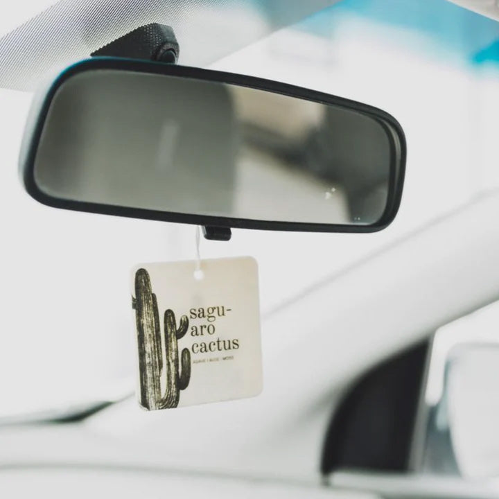 The wonderful scent on this car freshener evokes walking into a florist shop to the aroma of fresh-cut flowers, stem trimmings, and botanical-soaked water. Great for hanging on the rear-view mirror, closets, bathrooms and in other small spaces. Phthalate , paraben and gluten free. Vegan. Size: 2 3/4" x 2 3/4".