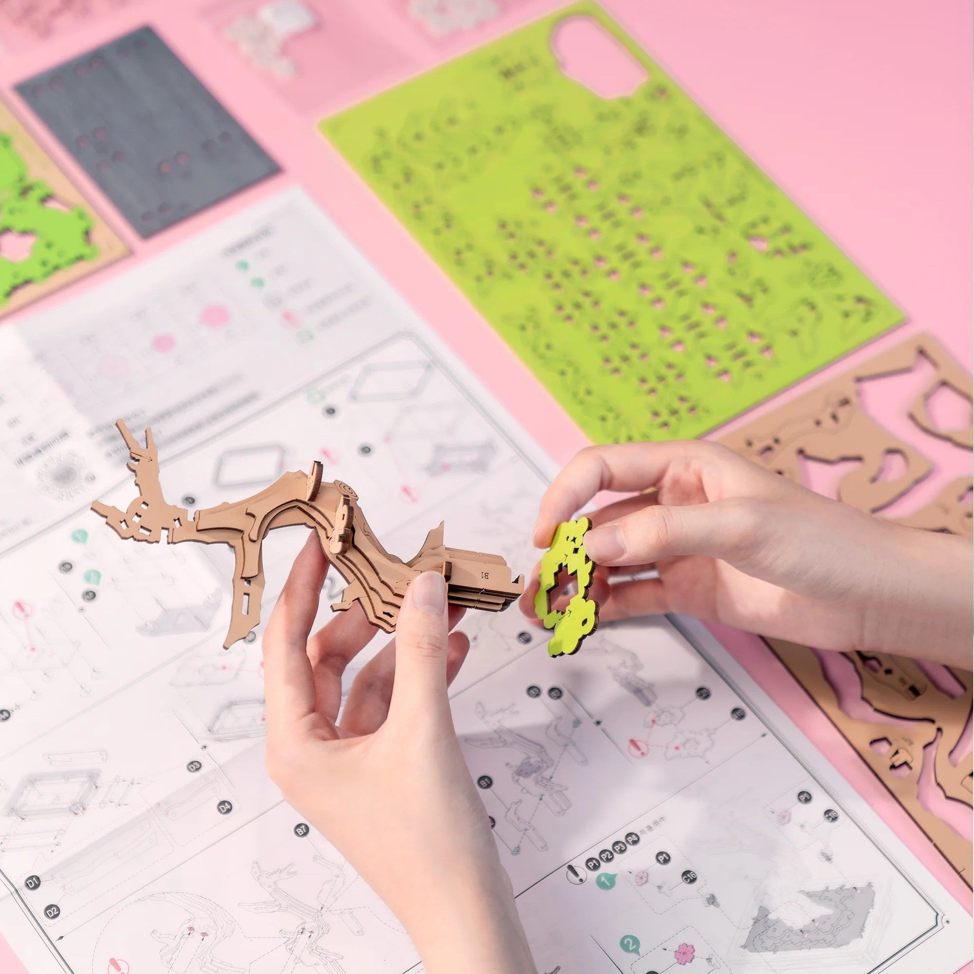 cherry blossom bonsai tree kit Hands Craft 3D Wooden Puzzle