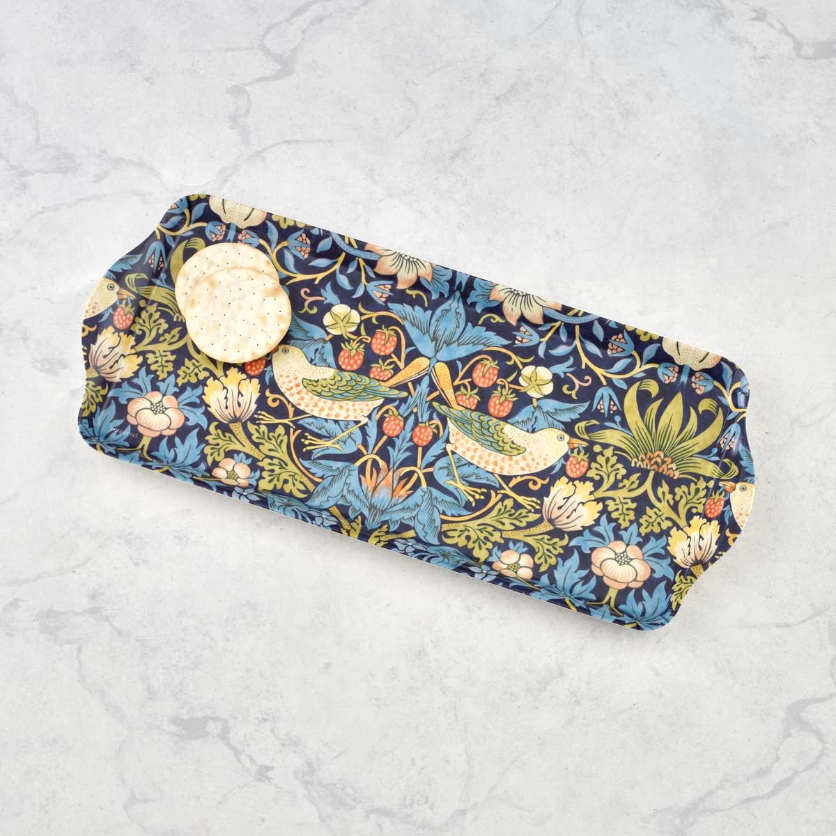 WILLIAM MORRIS STRAWBERRY THIEF SANDWICH TRAY - BLUE