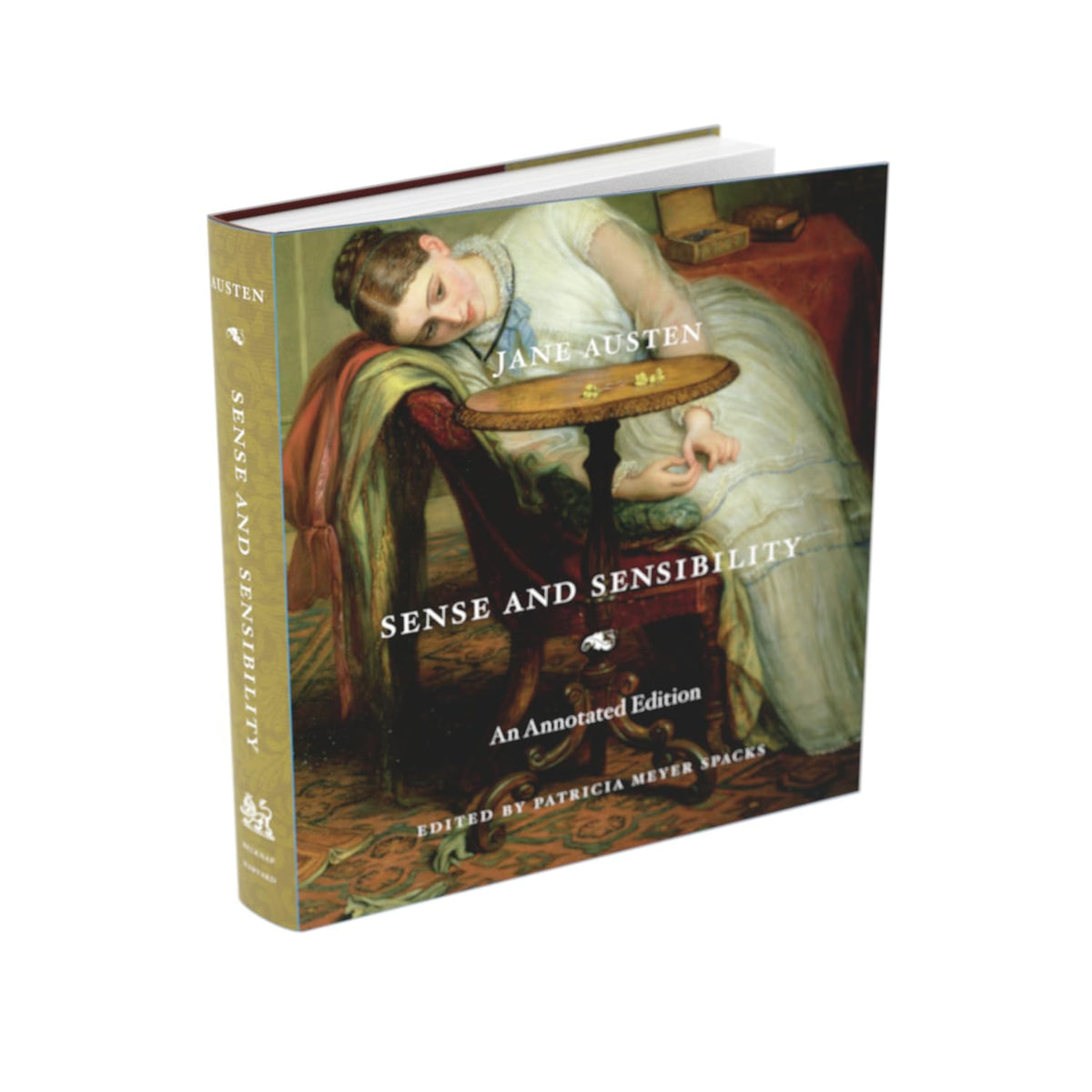 Book cover of &#39;Sense and Sensibility&#39; by Jane Austen with a classical painting on the cover.