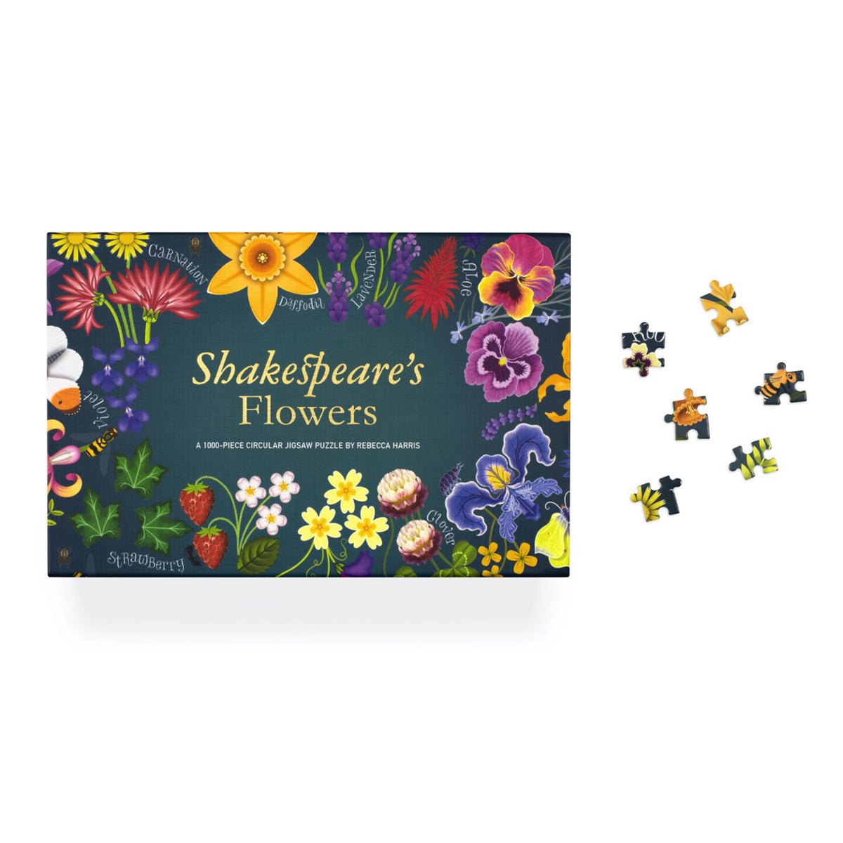 SHAKESPEARE'S FLOWERS 1000-PIECE CIRCULAR JIGSAW PUZZLE