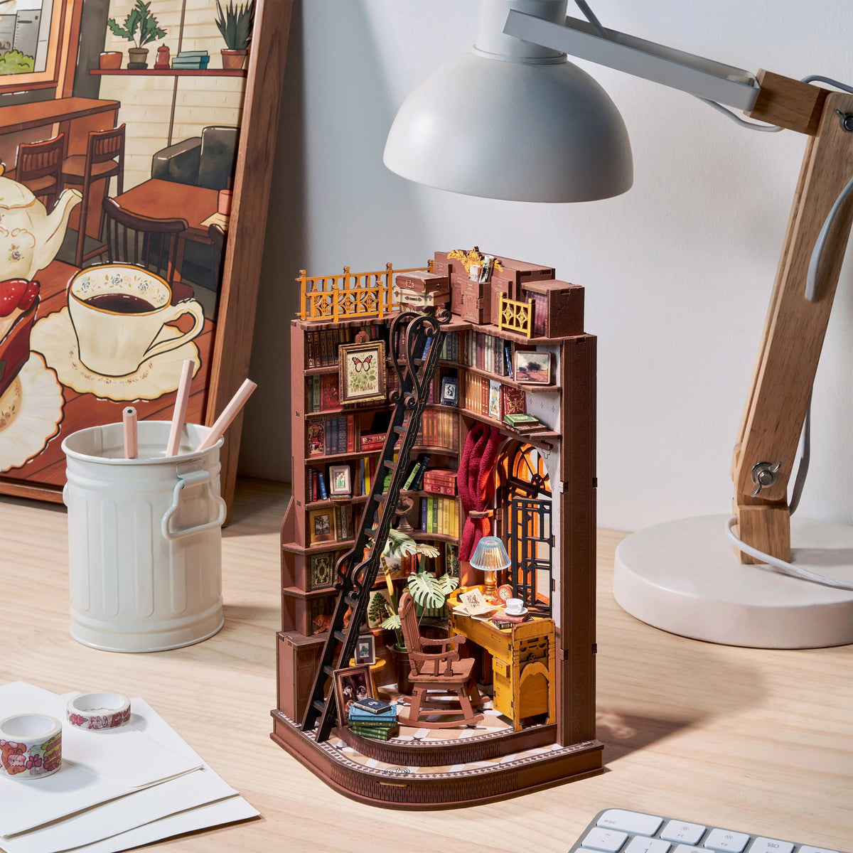 SILENT CORNER STUDY BOOK NOOK MODEL KIT