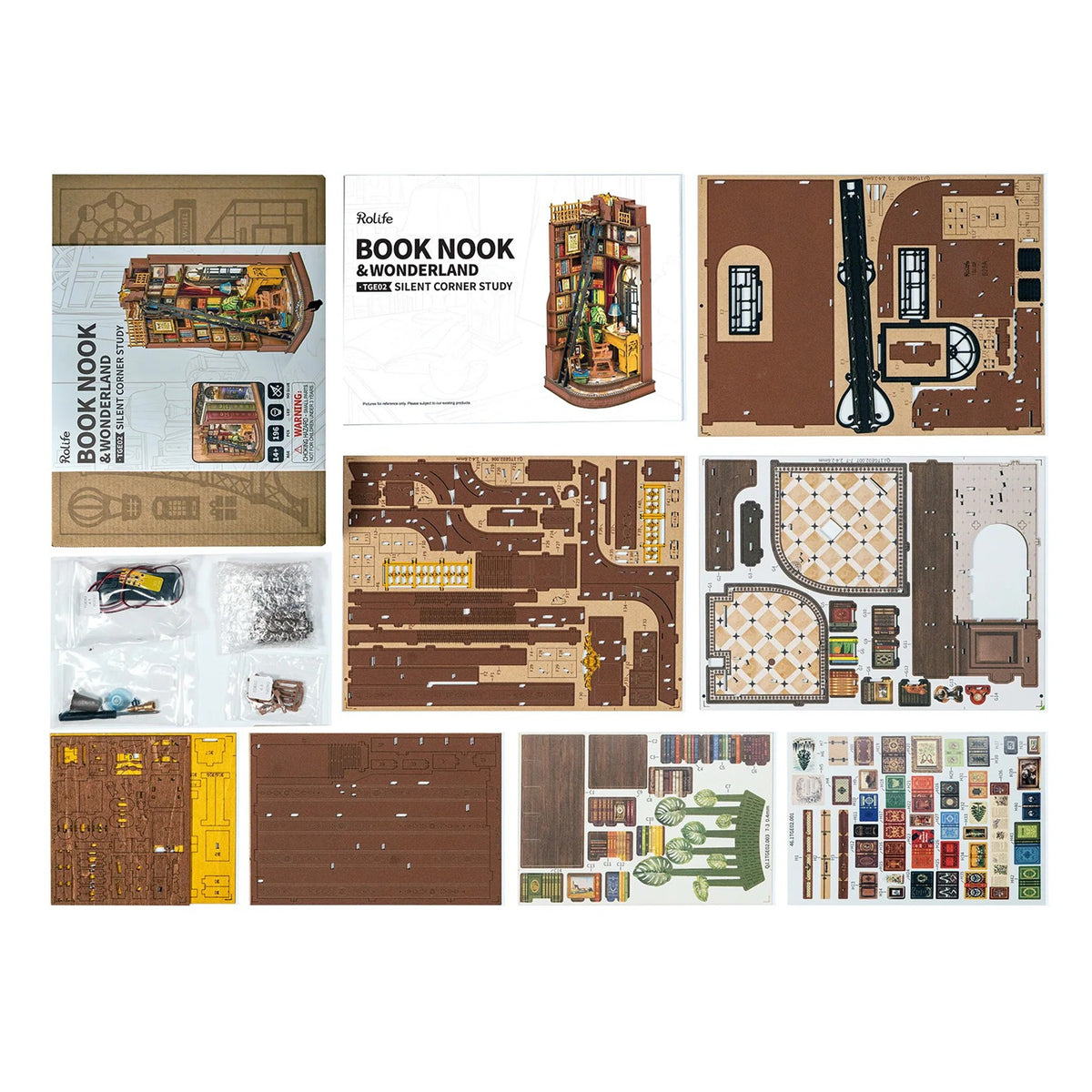 SILENT CORNER STUDY BOOK NOOK MODEL KIT
