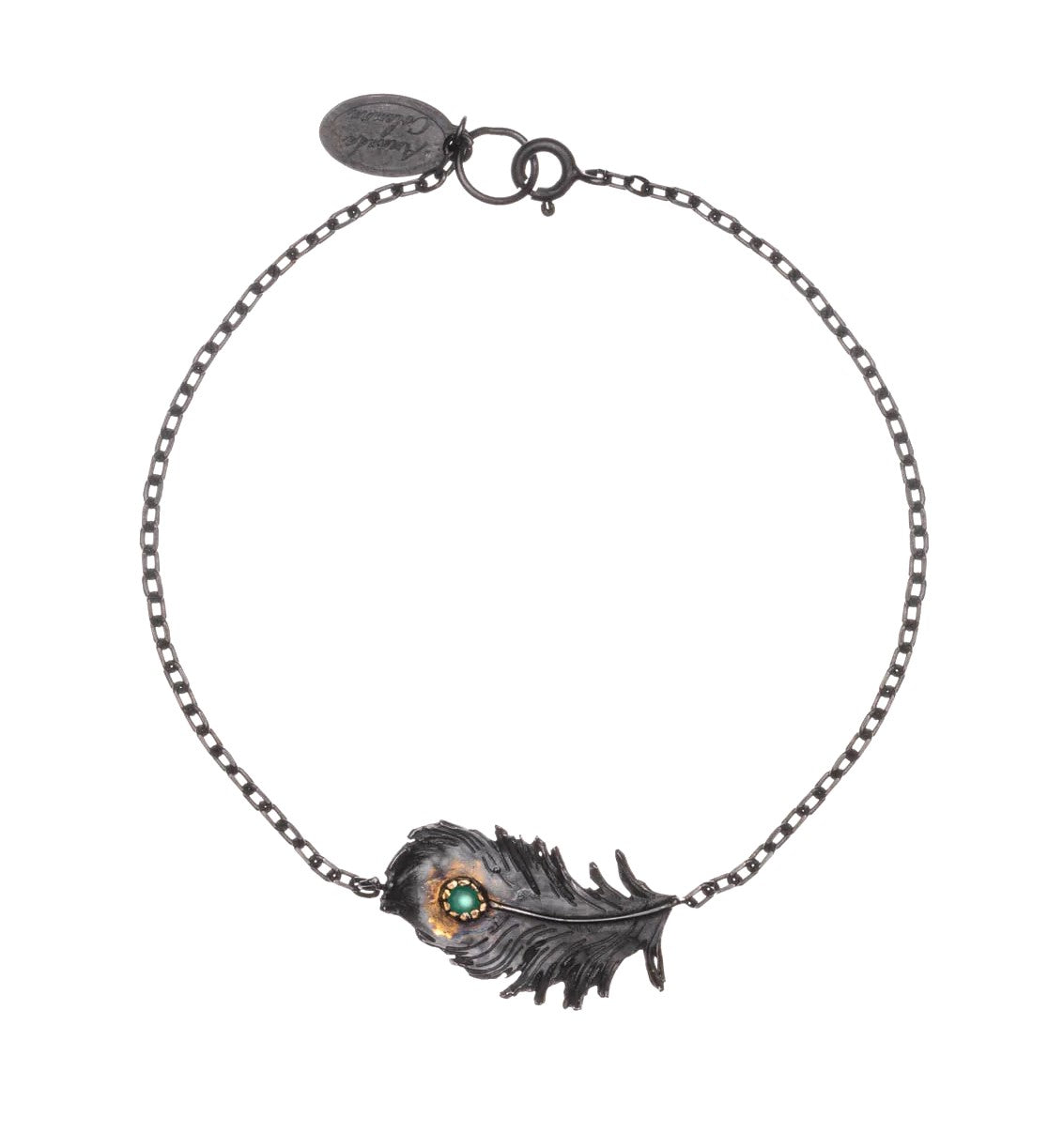 SINGLE PEACOCK FEATHER BRACELET