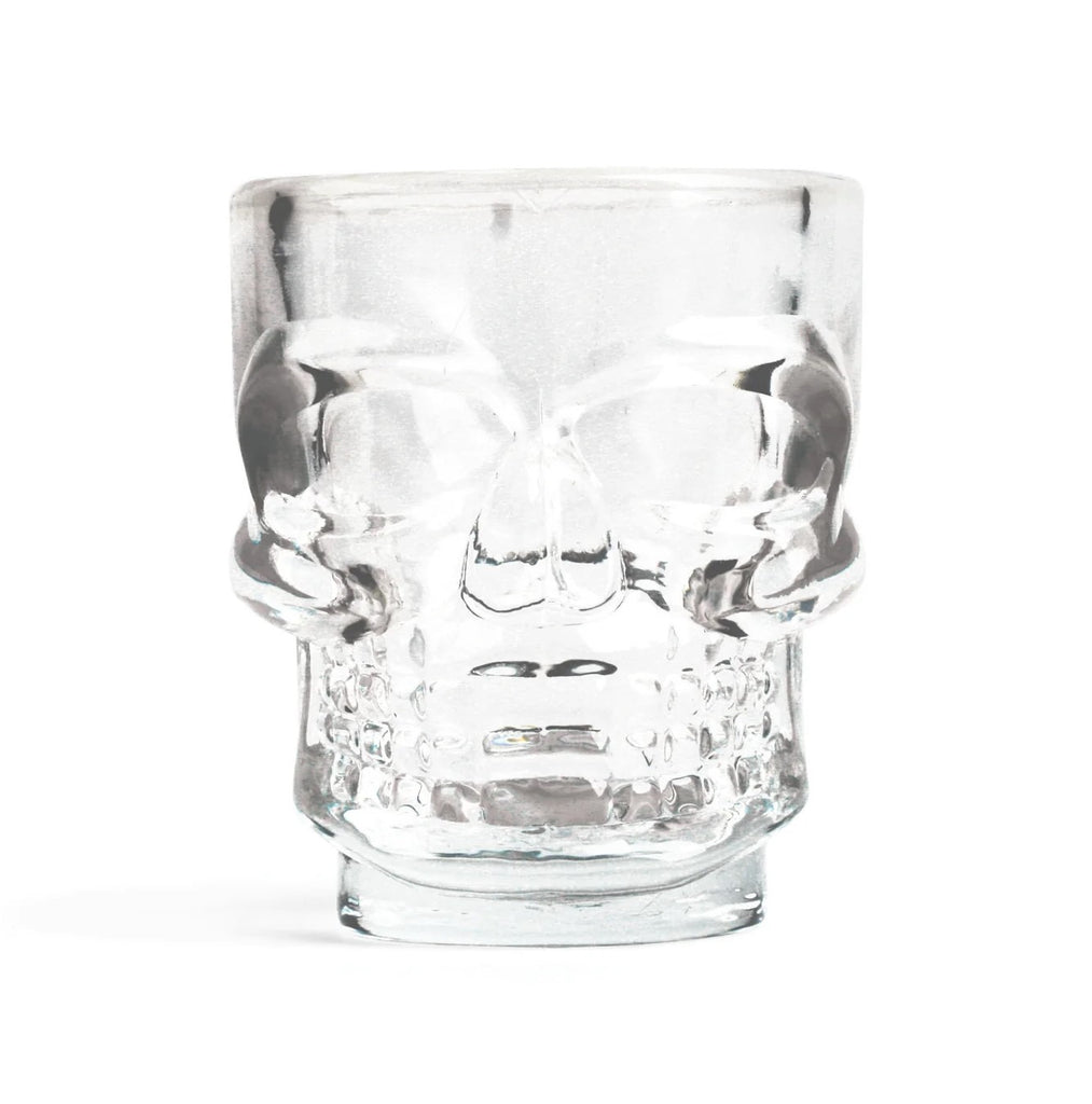 The perfect set of shot glasses for your spooky spirits! Celebrate Halloween — or any event requiring a ghoulish edge with these creepily cool skull-shaped shot glasses. Set of four 1 oz. shot glasses Material: Glass.