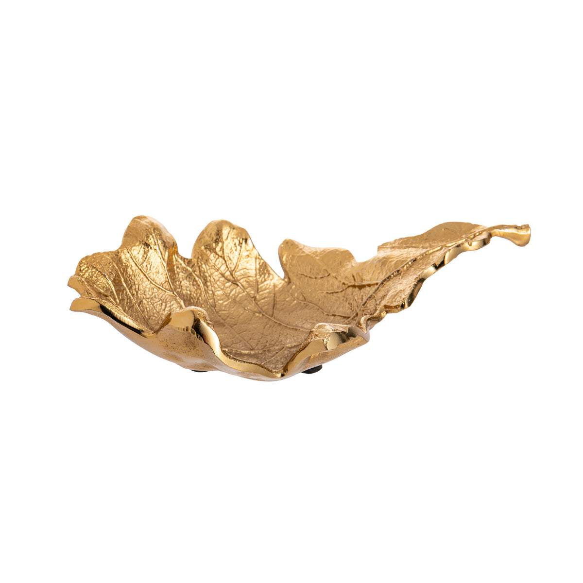GOLDEN OAK LEAF DISH