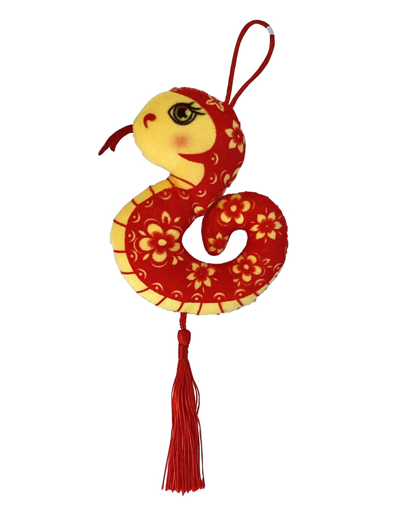 The Year of the Snake in Chinese astrology is believed to bring abundance and prosperity. Be charmed by this plush snake. Hang on your purse or backpack.