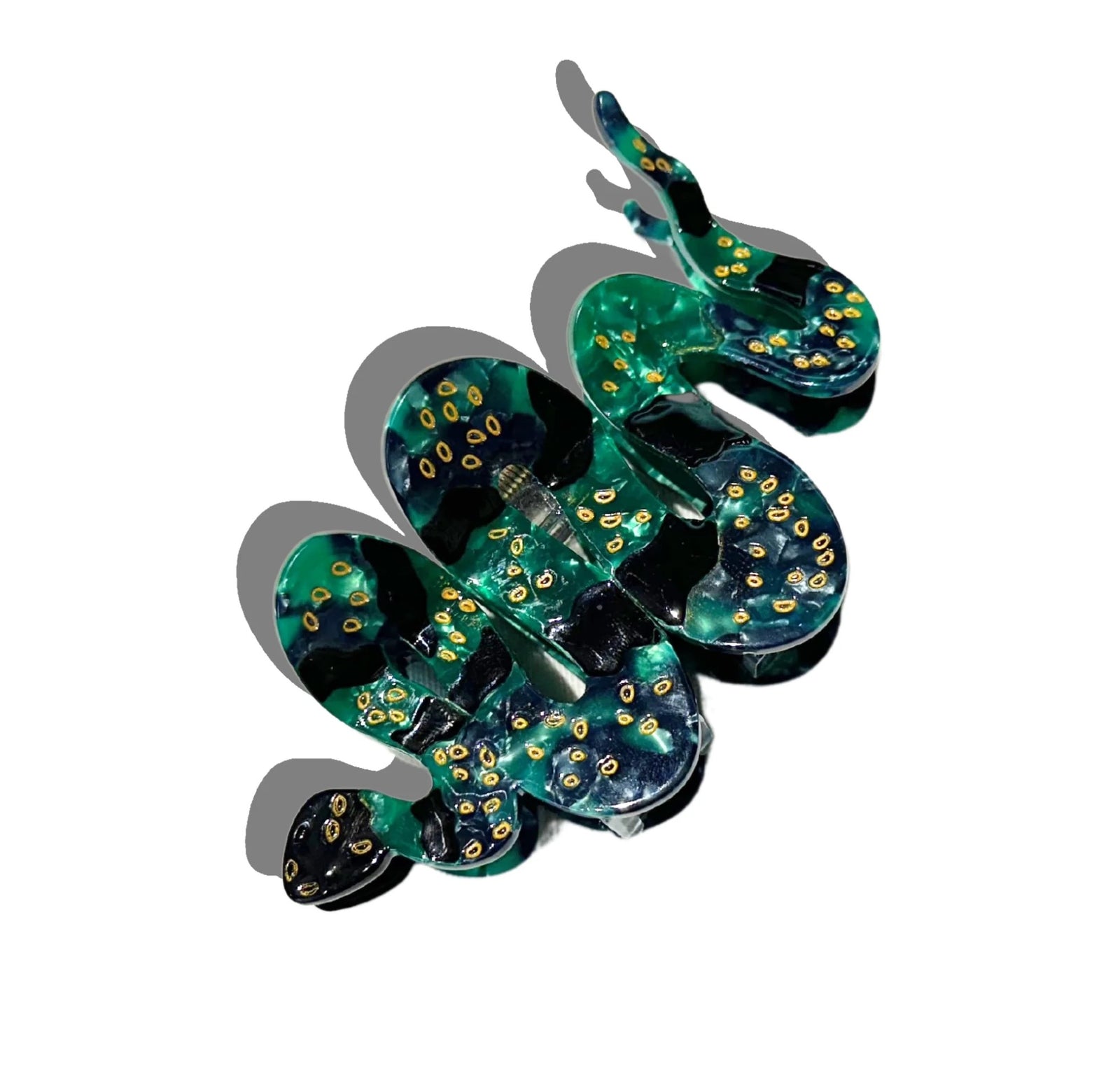 This colorful snake hair clip is ssssure to add a ssstylish finishing touch to your hairdo! Carefully crafted from cellulose acetate - an eco-friendly, biodegradable material made from recycled wood pulp.