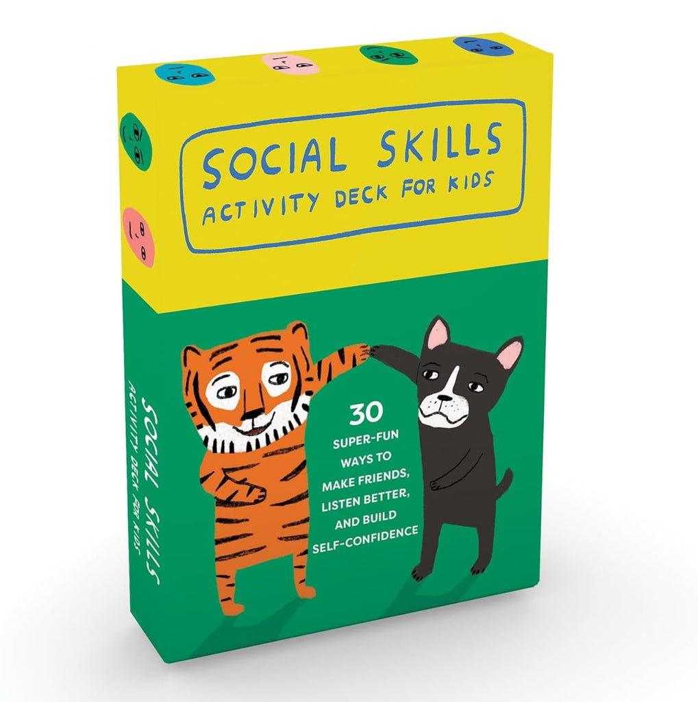 Social Skills Activity Deck for Kids is a fun, interactive tool to help kids build confidence in skills like making new friends, sharing, listening, and teamwork.