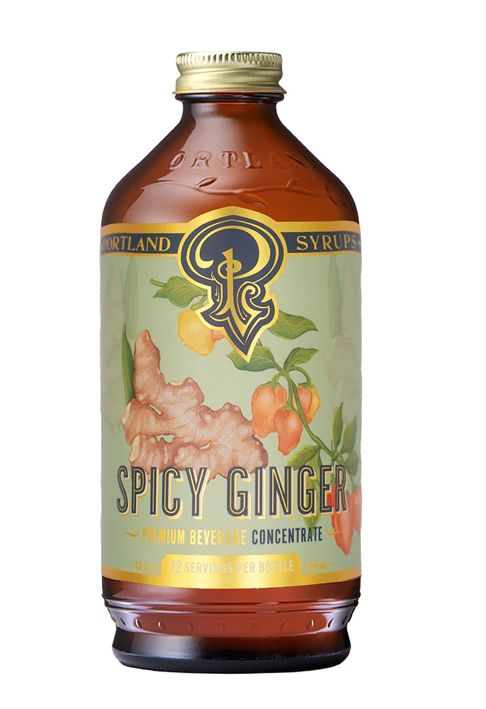 Extra spicy from fresh habanero and serrano chilies, rich with mounds of fresh whole ginger, and enchantingly flavored with fresh basil, this spicy ginger syrup is a fantastic way to add some heat to your favorite cocktail or mocktail. 12 fl oz bottle. Approx 12 servings per bottle.