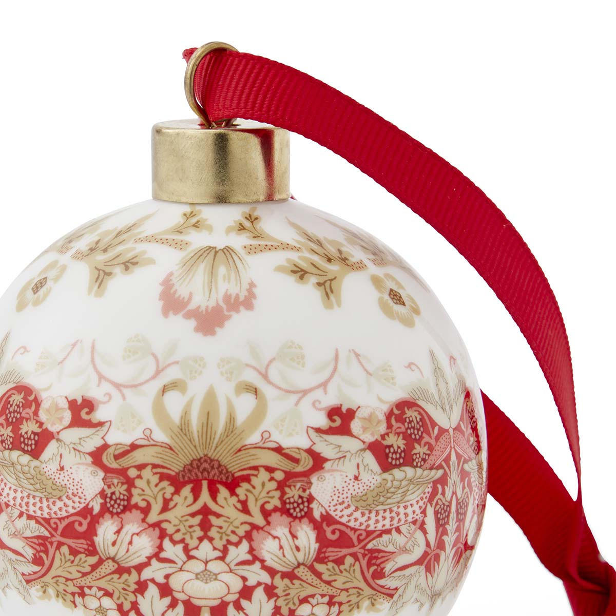 STRAWBERRY THIEF BAUBLE ORNAMENT