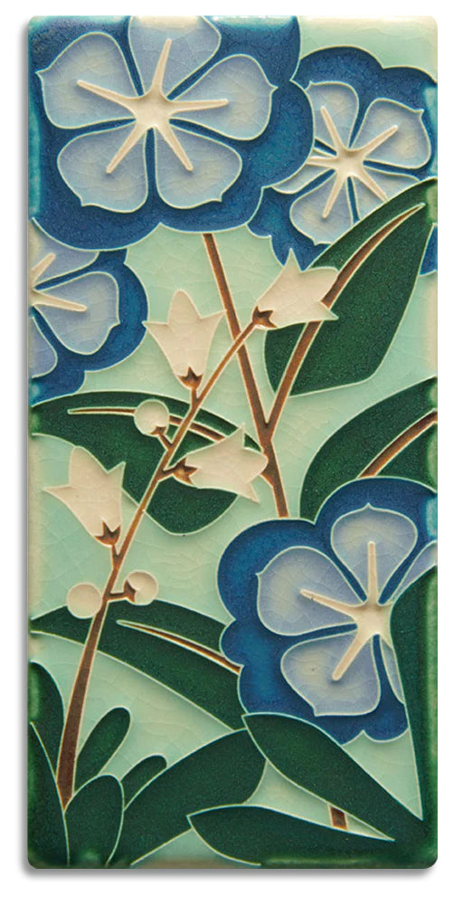 Motawi collaborated with illustrator Cary Phillips on this vibrant floral design. Phillips' work has been used in children's books, for greeting cards and fabrics, and now this beautiful tile! Each Motawi tile is crafted by hand. Tiles are 5/8" thick and have a notch at the back for hanging.