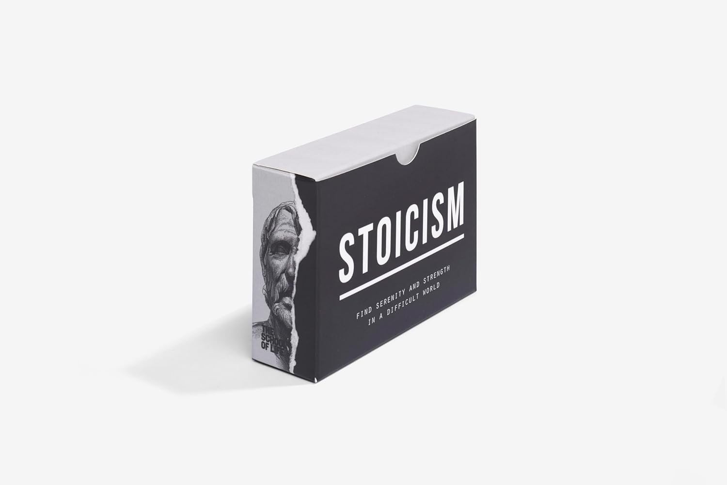 50 of the best insights and sayings from the great Stoic thinkers. Stoicism was for many centuries the most popular philosophy in the Western world, teaching people practical advice on how they could flourish in uncertain times and overcome their anxieties. Deck of 50 prompt cards Dimensions: 3.94" x 0.98" x 2.76"