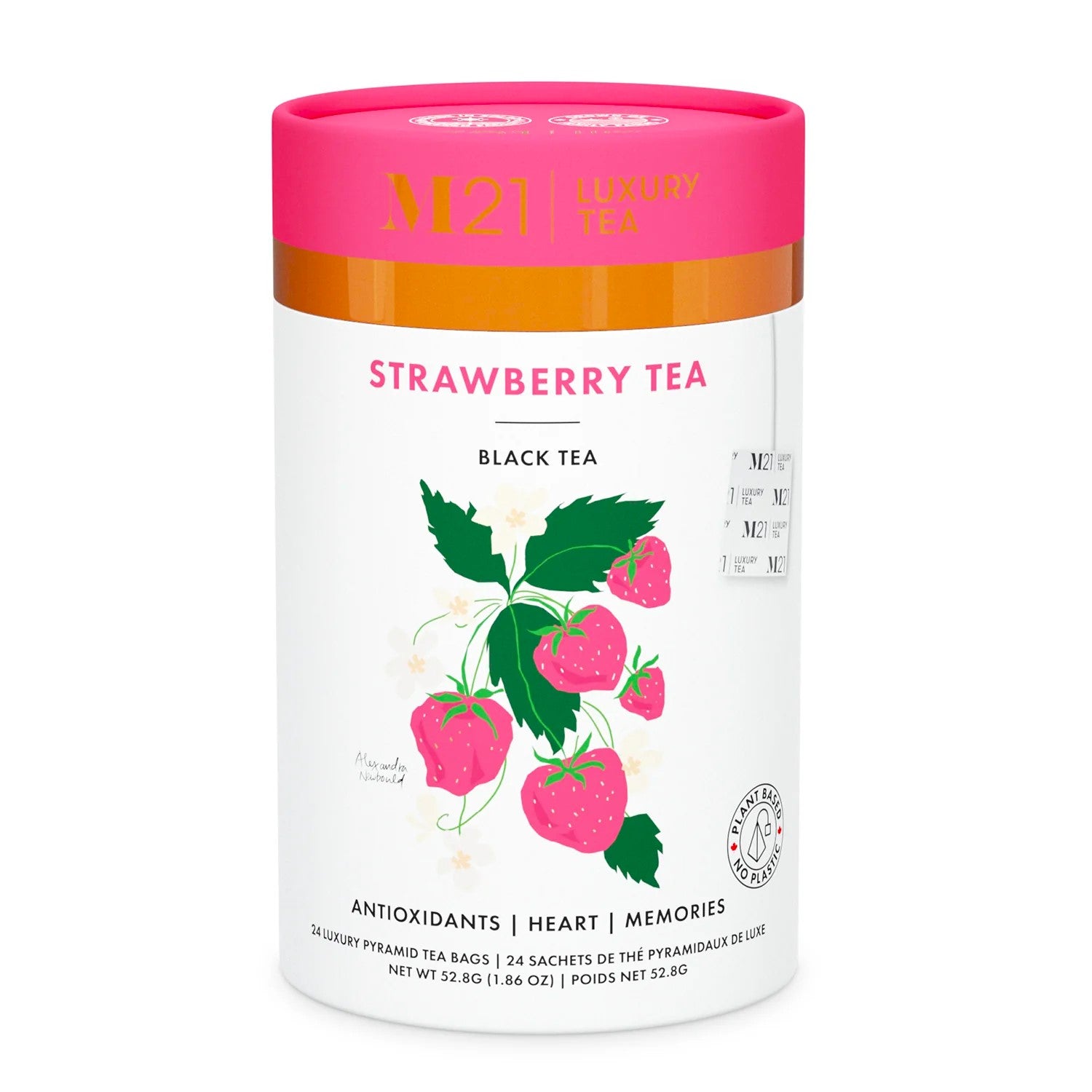 This deliciously fresh, luxury tea truly captures the taste of fresh strawberries with its sweet and intense flavor. Made from high-altitude black tea, strawberries, and natural flavors, this tea is full of antioxidants and can be served hot or iced.