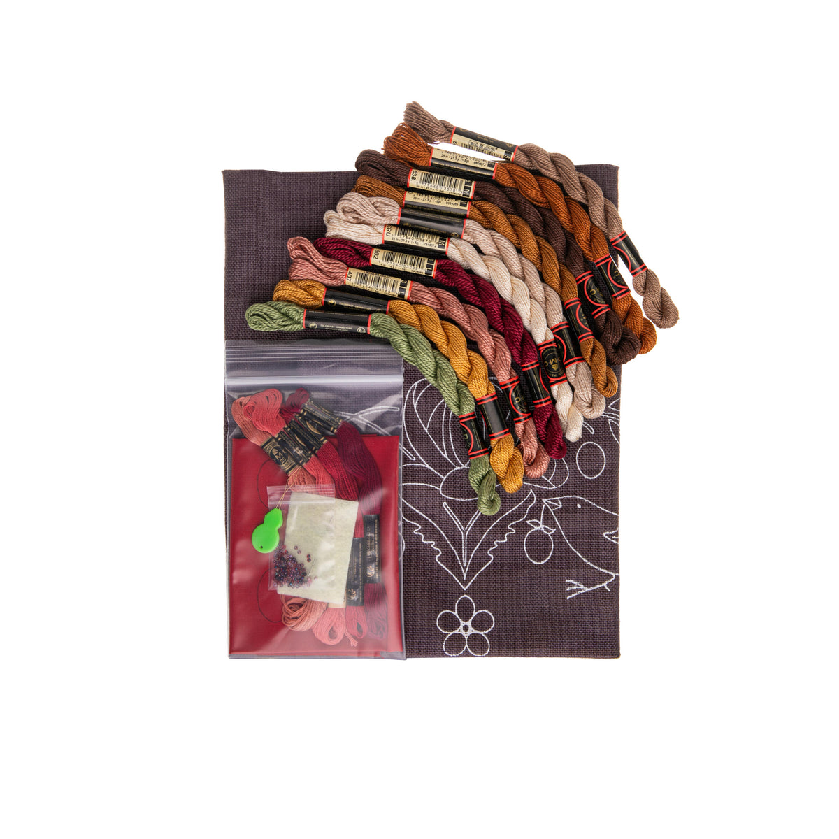 STRAWBERRY THIEF PILLOW EMBROIDERY KIT