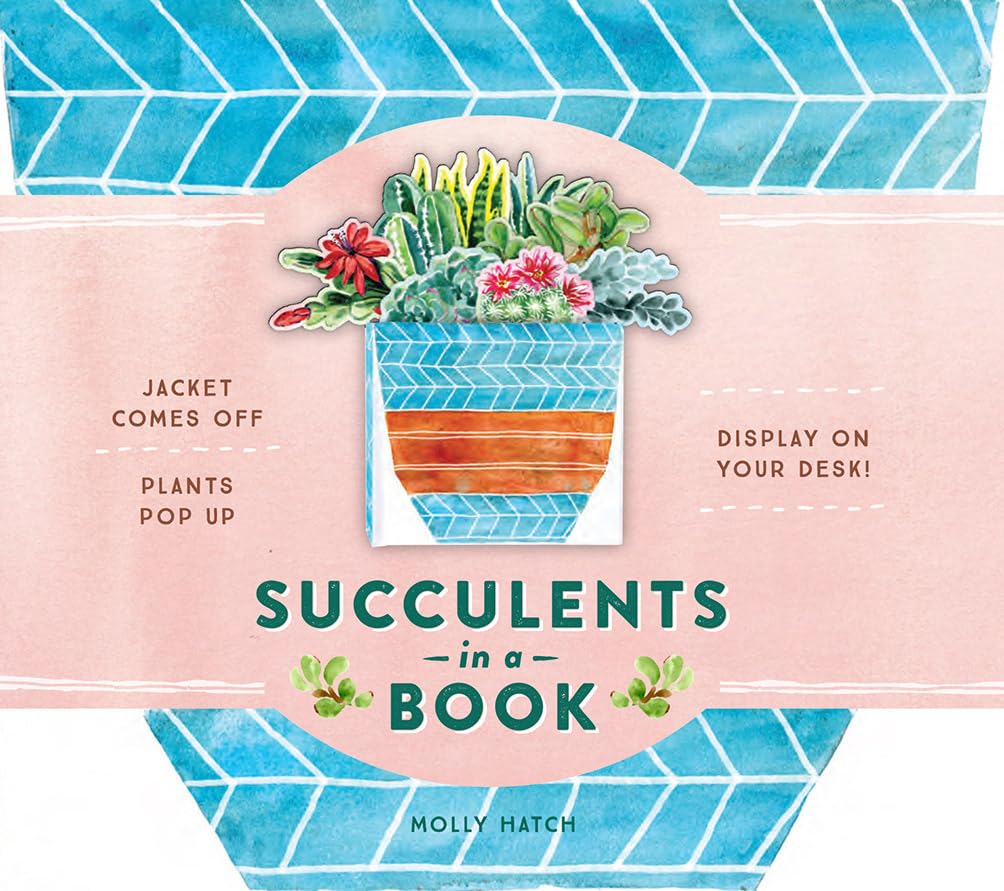 Succulents in a Book is a special activity book that can be turned into an everlasting garden for your table, desk, or shelf! Featuring eight pop-up succulents and cacti, along with text describing the characteristics of these beloved plants. Simply take the jacket off, pop up the plants, and transform the book into a container garden that looks beautiful. 24 pages Hardcover.