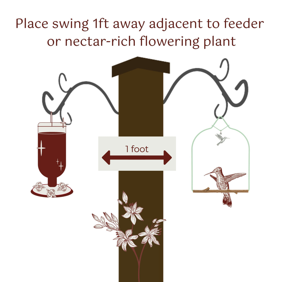 HUMMINGBIRD CHARM BIRD SWING