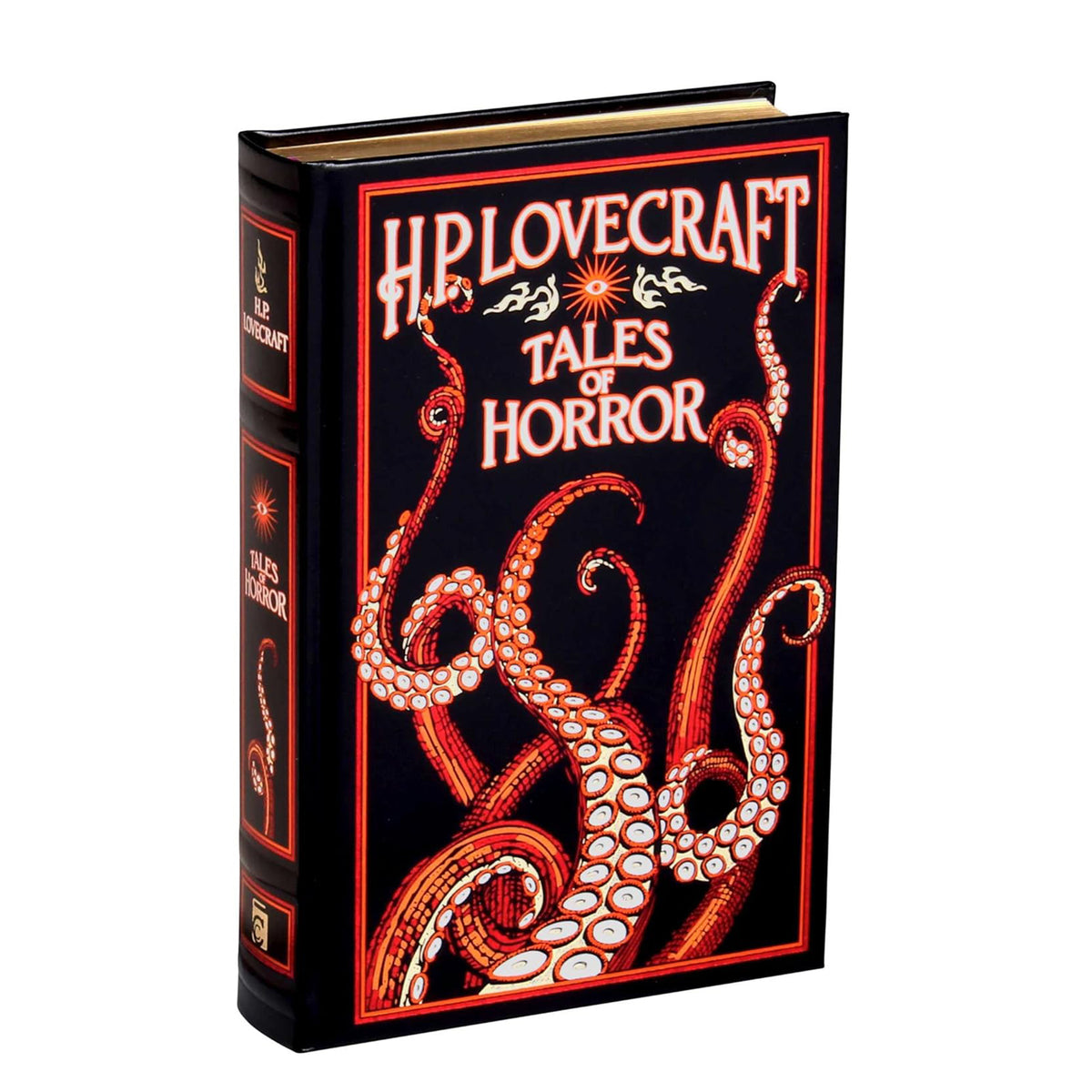 Book titled &#39;Tales of Horror&#39; by H.P. Lovecraft with octopus design on cover