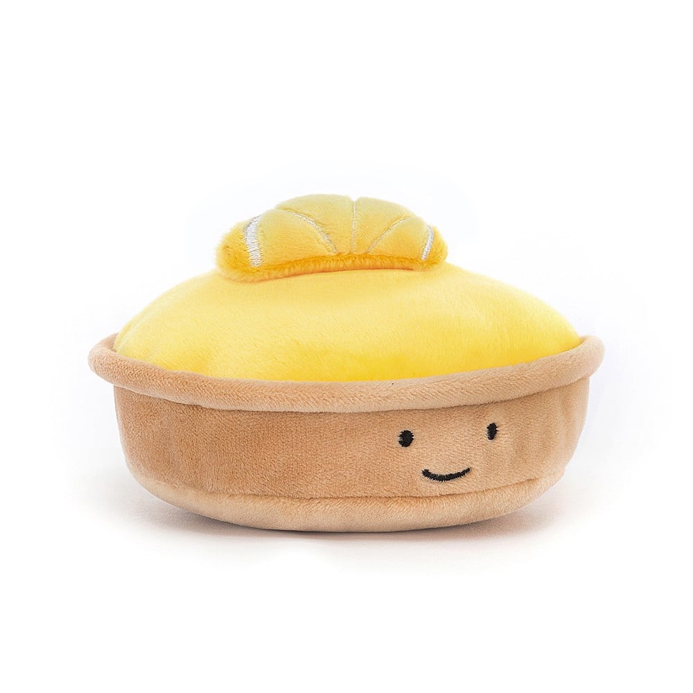 Pretty Patisserie Tarte Au Citron is the perfect present for the Star Baker in your life. Zingy, stretchy and perfectly baked, this perky pie brings the sunshine! With a vibrant velvety lemon filling and squishy fruit hat with stitchy segments, our tarte is a citrus silly! Dimensions: 2" x 4" Suitable from birth.