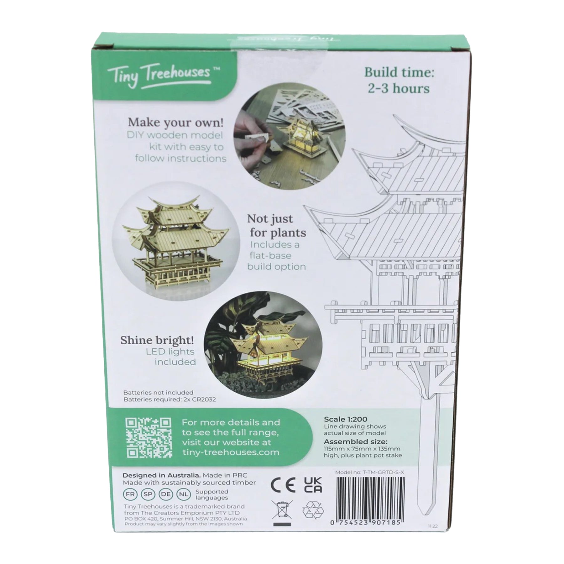 Tiny Treehouses Temple de la joie Kit de modélisme 3D à faire soi-même avec lumières Tiny Treehouses Temple de la joie Kit de modélisme 3D à faire soi-même avec lumières