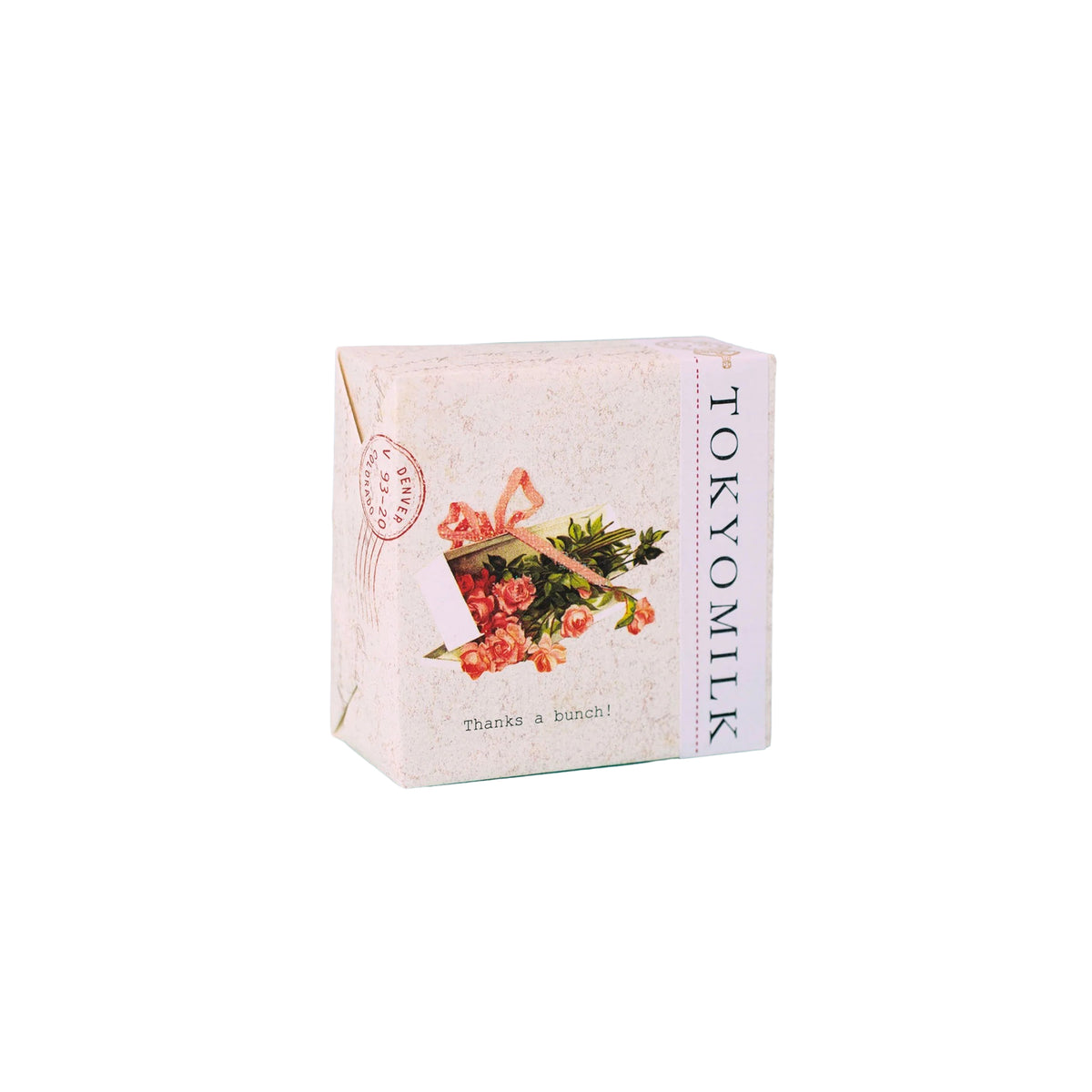 TOKYOMILK soap bar with floral design on a white background