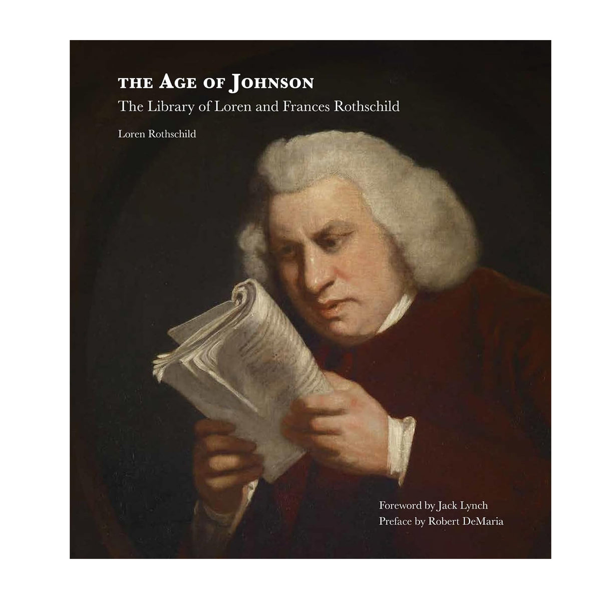 Book cover of 'The Age of Johnson' with a portrait of a man reading a book.