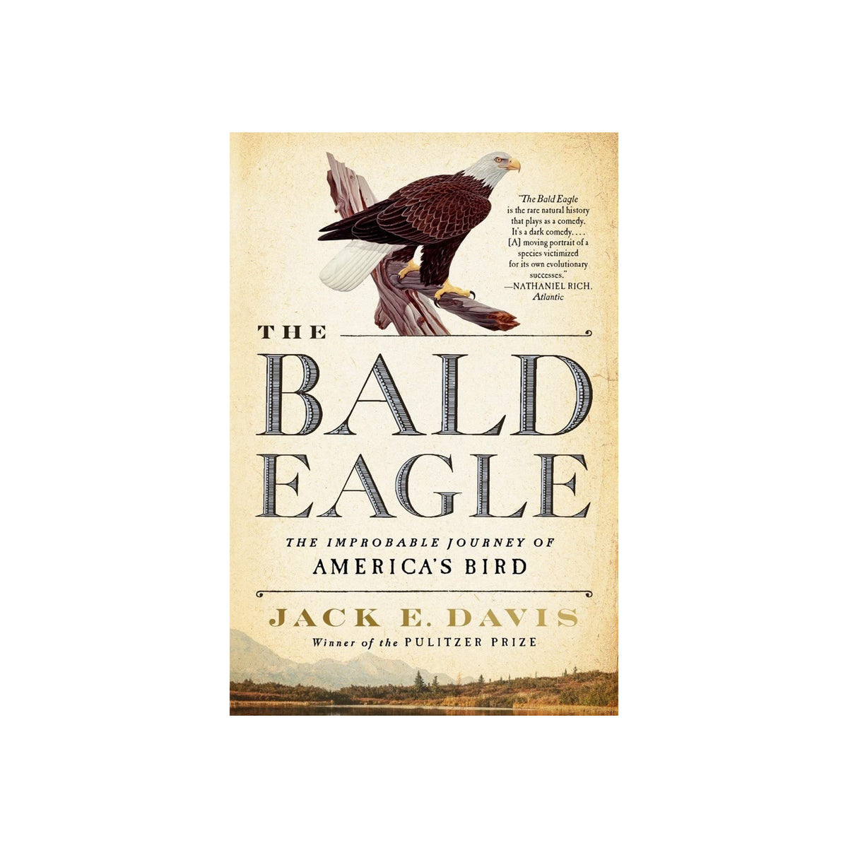 Book cover of 'The Bald Eagle' with an eagle illustration on a beige background