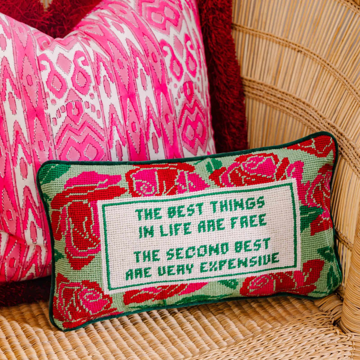 THE BEST THINGS - NEEDLEPOINT PILLOW