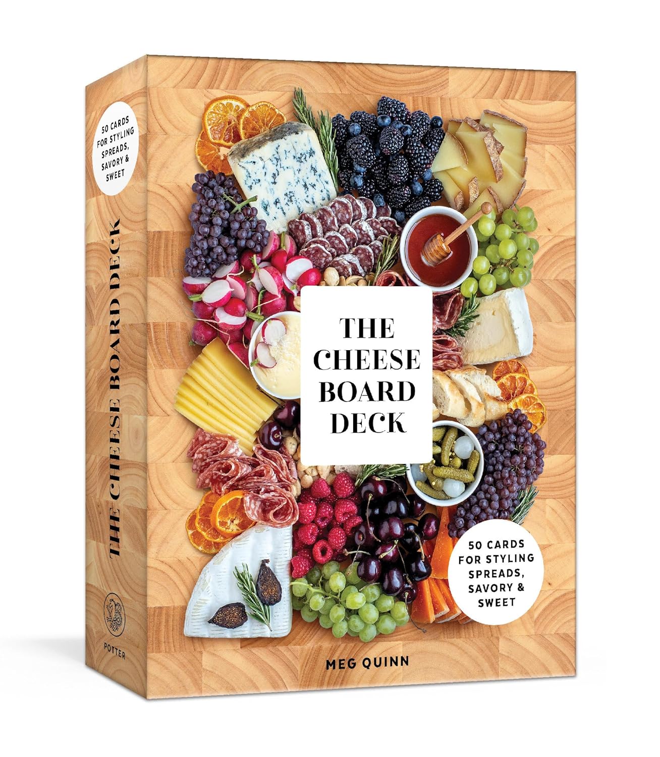 Elevate your next gathering with this beautiful, helpful card deck that offers 50 creative ideas for styling and presenting food platters for any occasion--no cooking skills required! 50 cards in a handy 'drawer' box. Box size: 7.25" x 5.5" x 1.5".