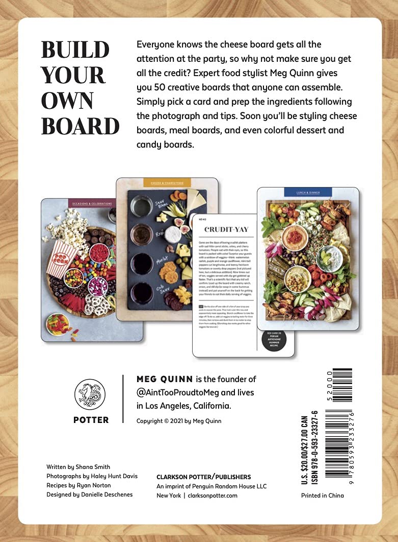 Elevate your next gathering with this beautiful, helpful card deck that offers 50 creative ideas for styling and presenting food platters for any occasion--no cooking skills required! 50 cards in a handy 'drawer' box. Box size: 7.25" x 5.5" x 1.5".