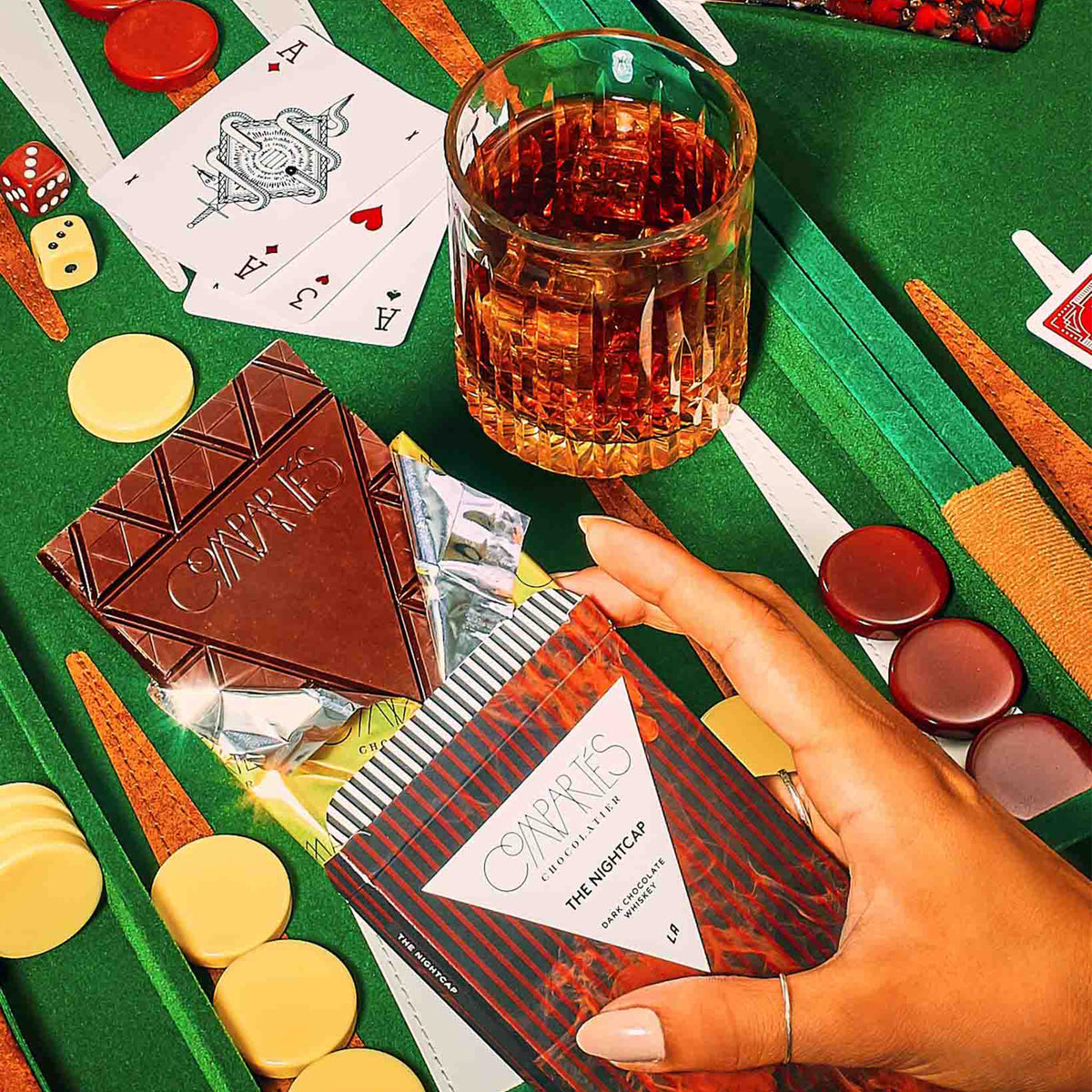 THE NIGHTCAP WHISKY VEGAN DARK CHOCOLATE BAR