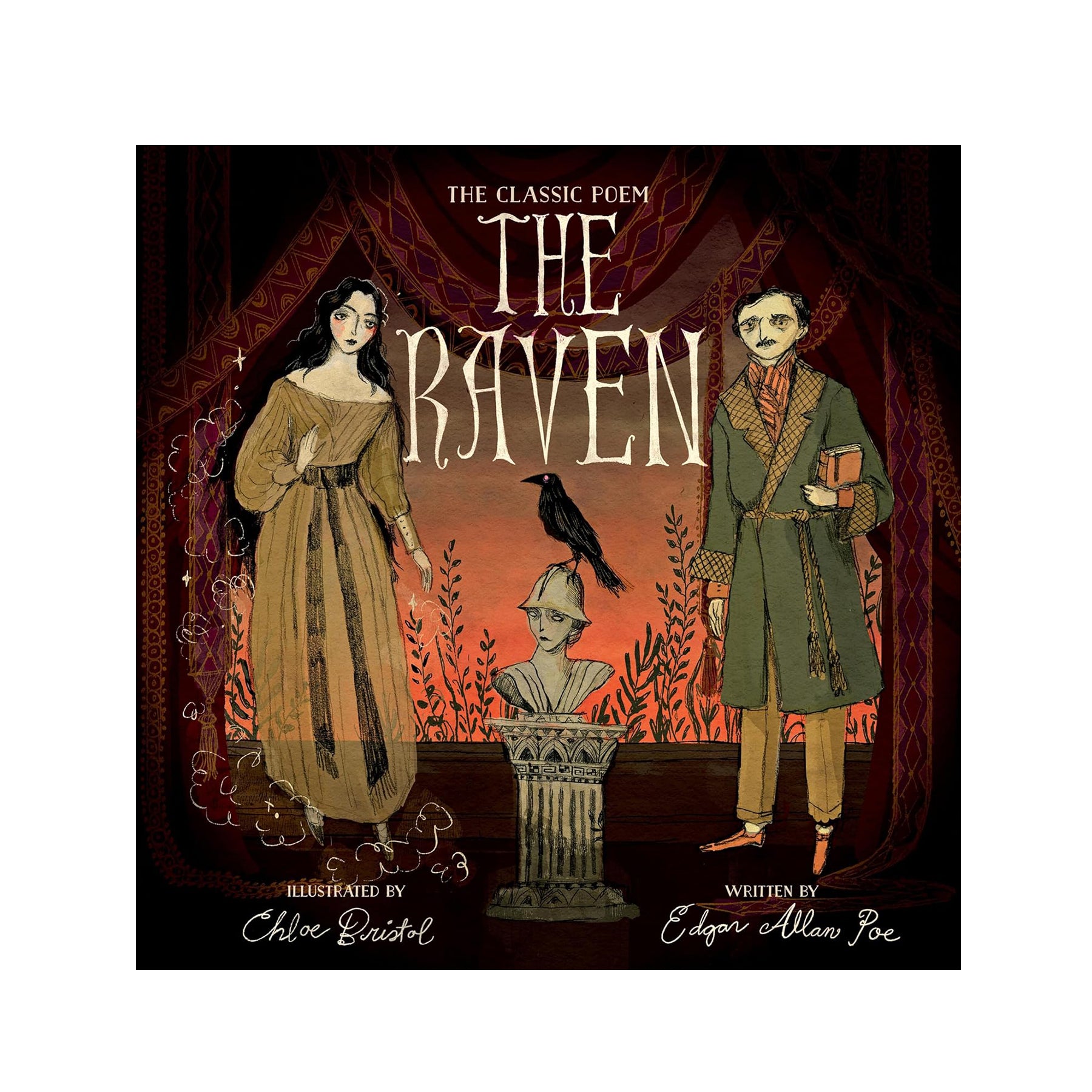 Book cover of 'The Raven' with illustrated characters and a raven.