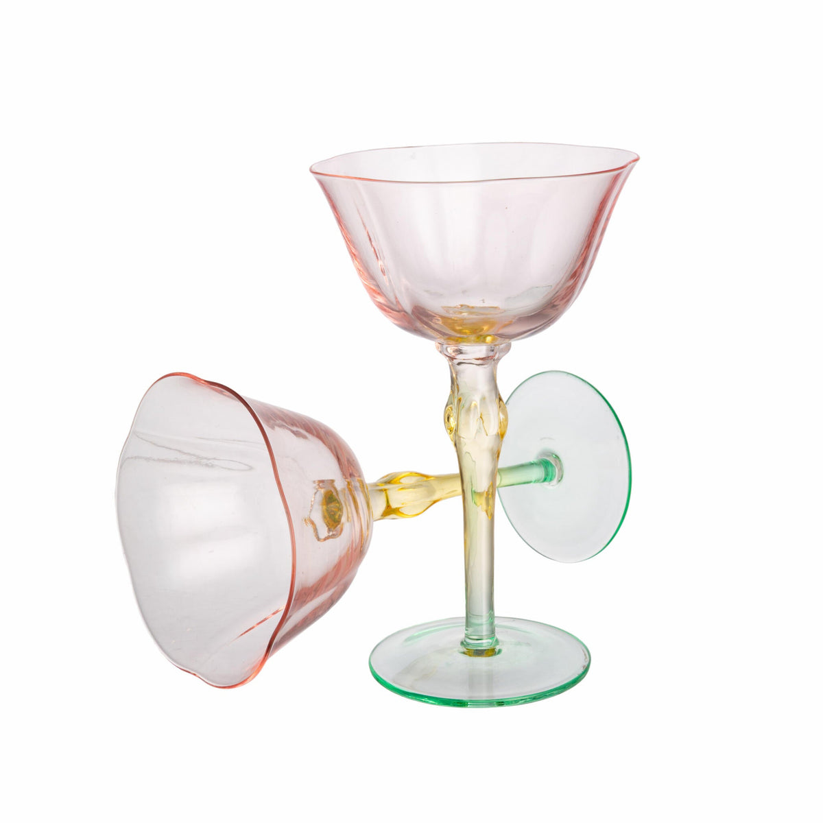 HAND BLOWN POPPY WINE GLASS