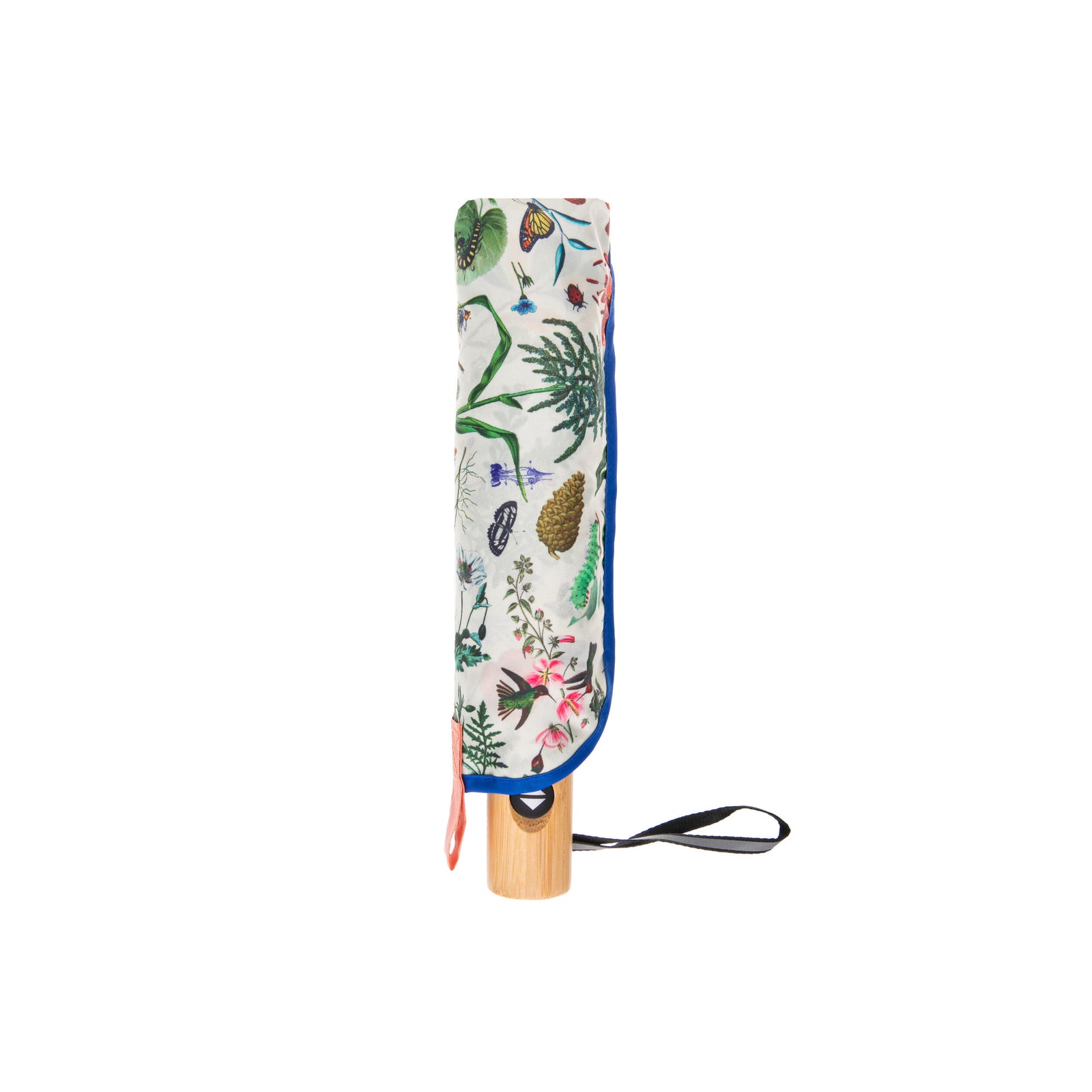 Umbrella with floral and nature pattern on a white background