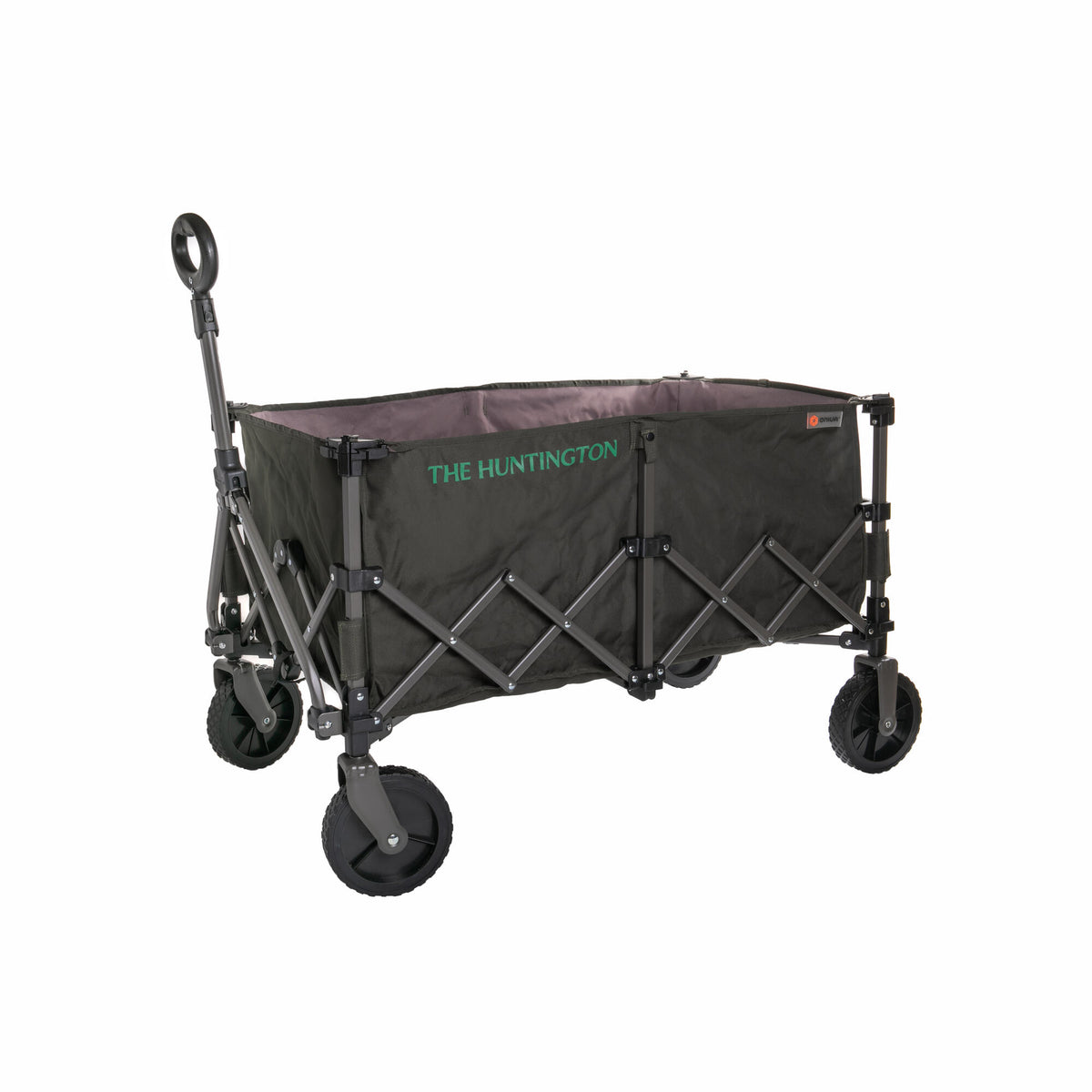 Haul plants, flea market finds, four-legged friends, and more with our deluxe, foldable Huntington cart. This sturdy cart has 360° wheels, making it easy to maneuver, and an adjustable handle that you can set to the height that is perfect for you. The cart is made from a heavy-duty nylon canvas fabric, which makes the cart strong yet lightweight.