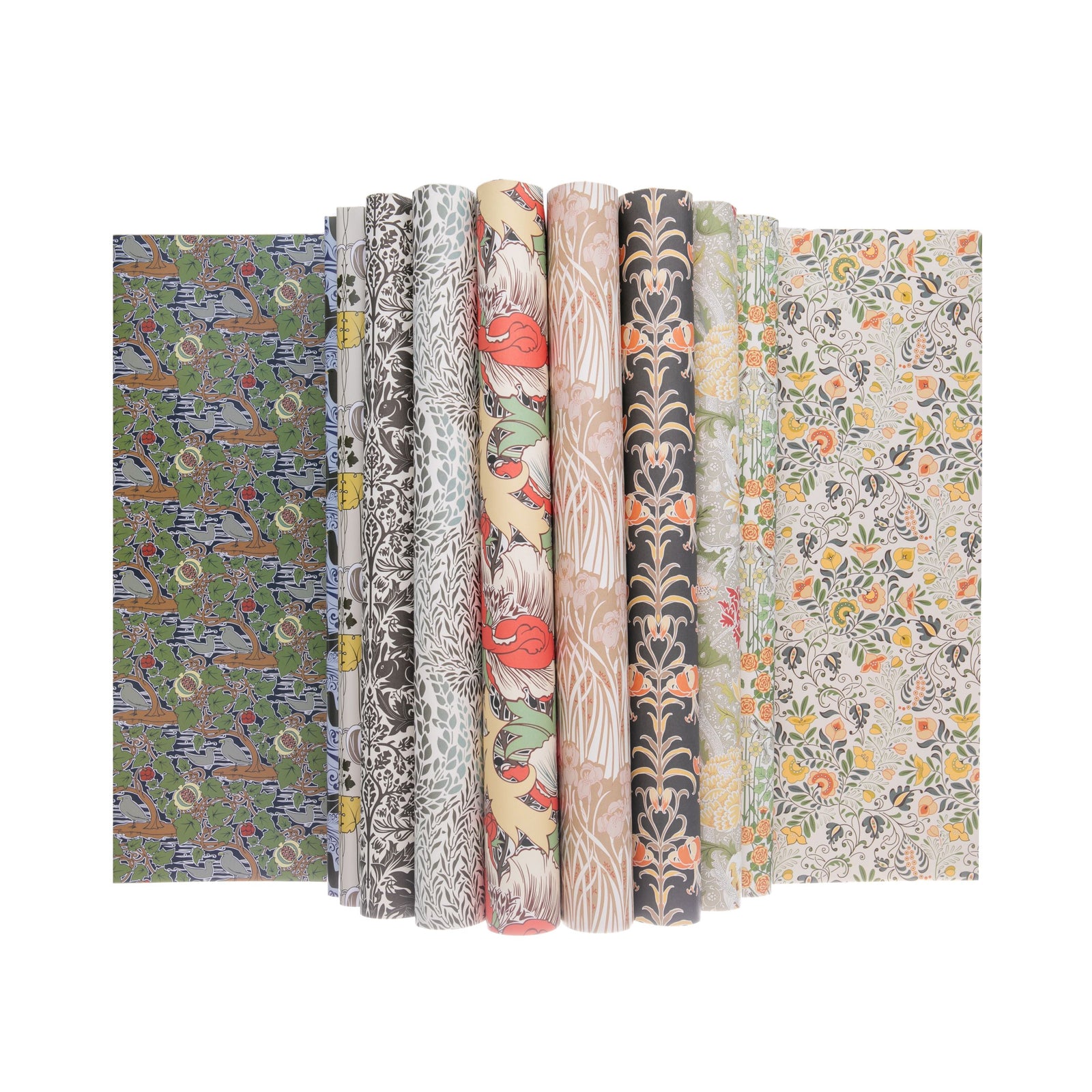 This gift paper book contains 12 large sheets of high-quality wrapping paper, each with a different design from the Arts and Crafts era. Sheets can easily be removed from the books by tearing them along a perforated line and represents excellent value for money versus single sheet giftwrap. Sheet size: 19.5"x 27.5".