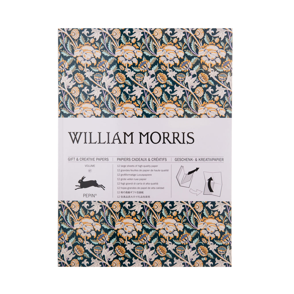 This gorgeous gift and creative paper book contains 4 pages of introduction and 12 large sheets of very high-quality wrapping paper, each with a different design from the William Morris archive. Each sheet can easily be removed from the books by tearing them along a perforated line. Sheet size: 19.5 inch x 27.5 inch.