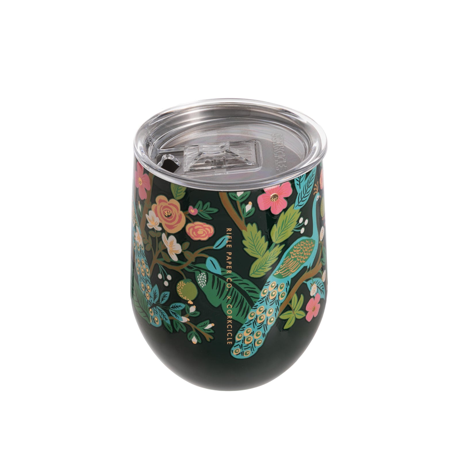 Beautiful floral patterns, triple insulation, keeps drinks cold for 6 hours, hot for 3. 12 oz., shatter-proof lid, silicone bottom, stainless steel.