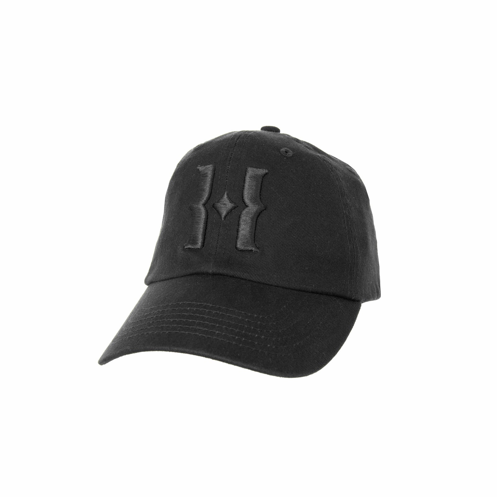 With shiny and raised embroidery on the front and back, our new monogram and wordmark stand out against the matte black cap.