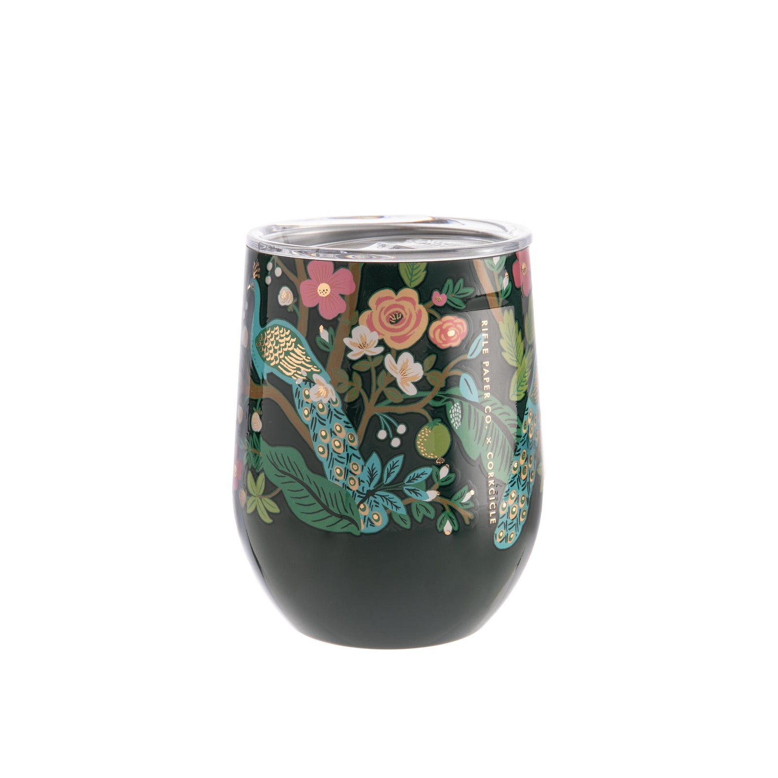 Beautiful floral patterns, triple insulation, keeps drinks cold for 6 hours, hot for 3. 12 oz., shatter-proof lid, silicone bottom, stainless steel.
