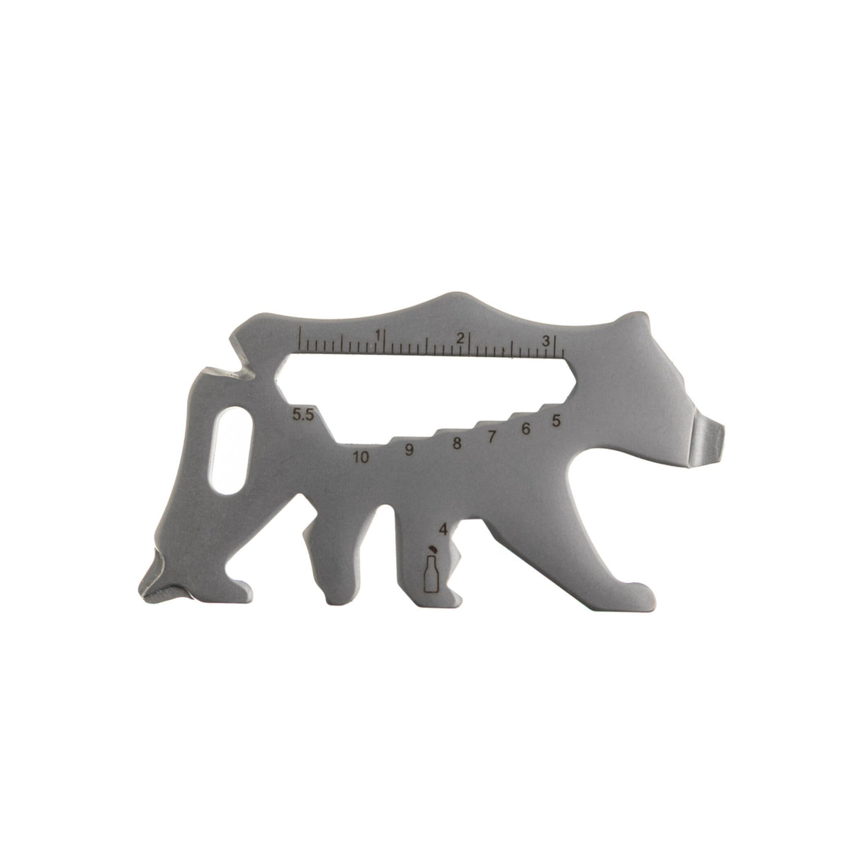 Multitool shaped like a bear on a white background