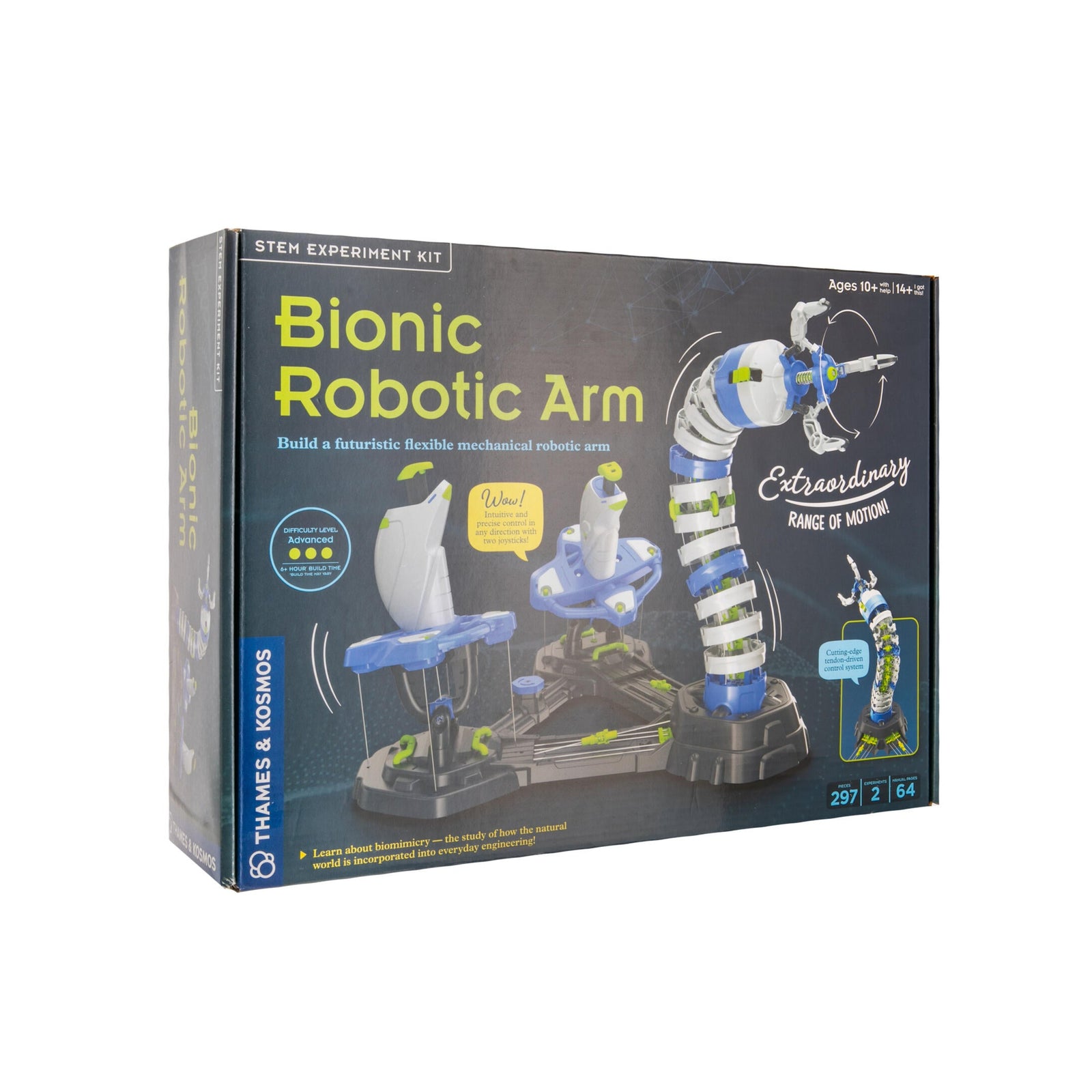 Box of Bionic Robotic Arm STEM experiment kit on a white background