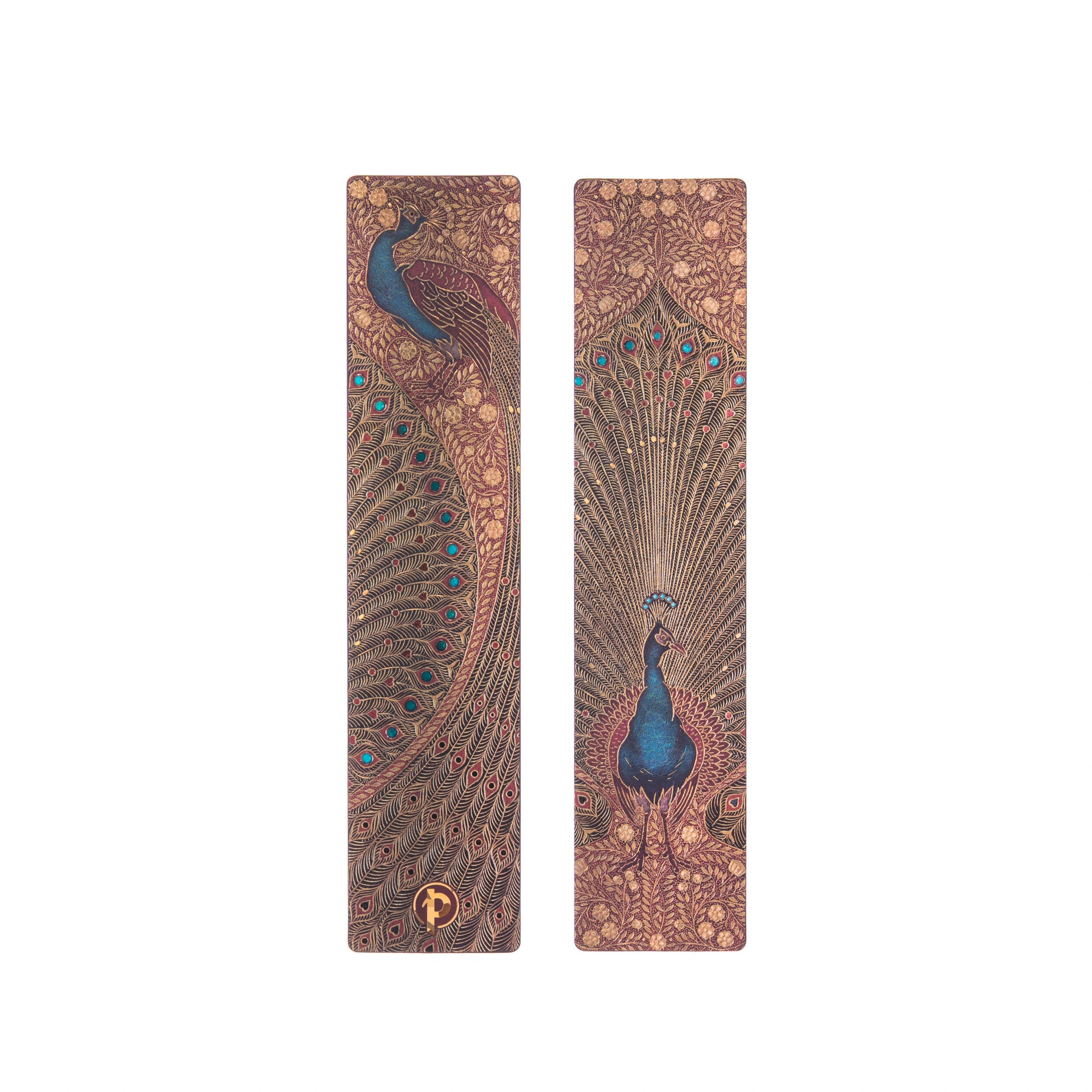 This sleek and flexible bookmark comes with beautiful metallic and pearlescent embellishments. 7.25" x 1.5", Flexible plastic, 2-sided metallic embossing.